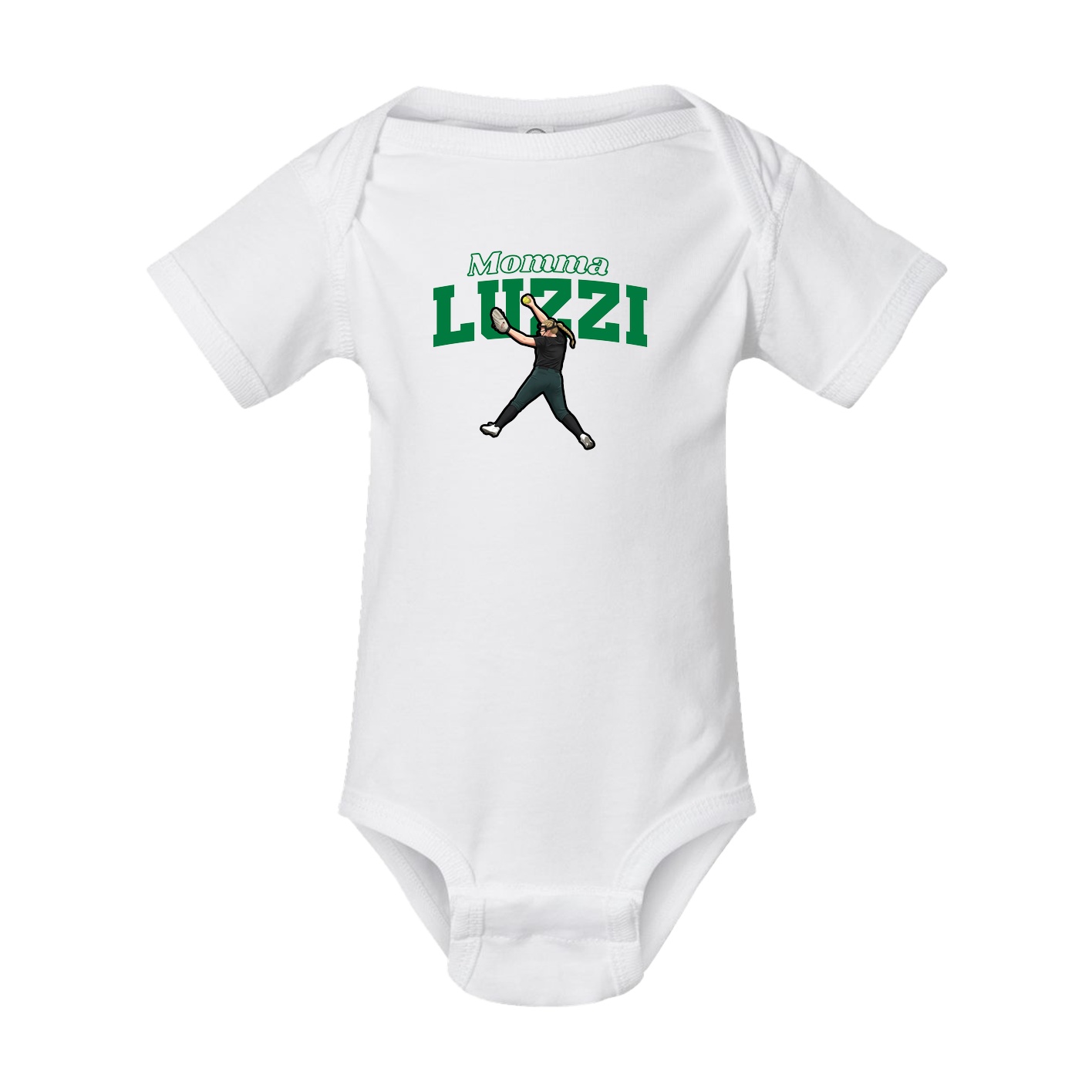 Baby Onesie — Mothers Day Block in White