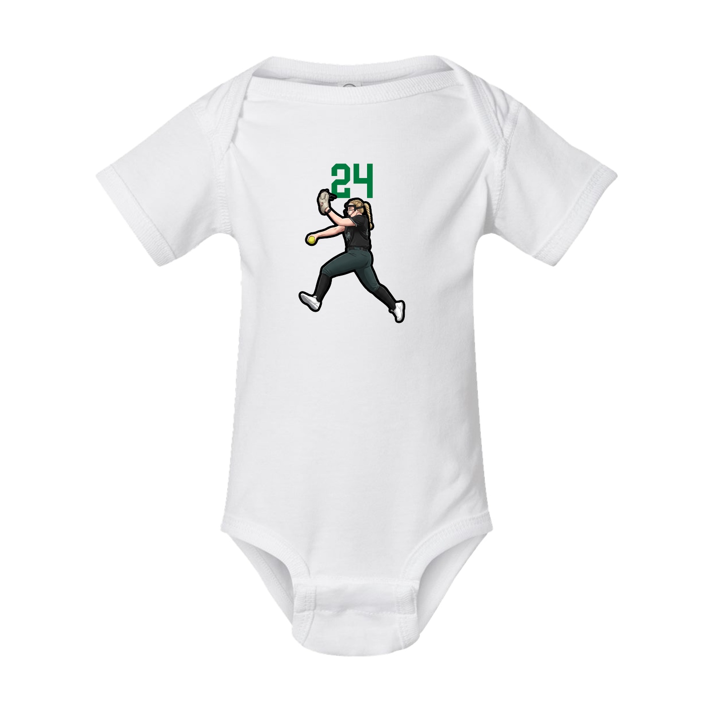 Baby Onesie — Number Top in White