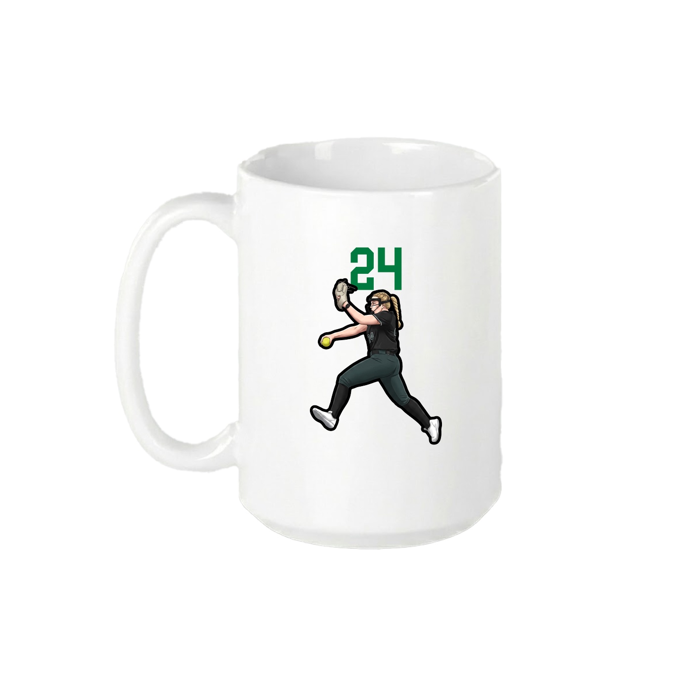 15oz Coffee Mug — Number Top in White