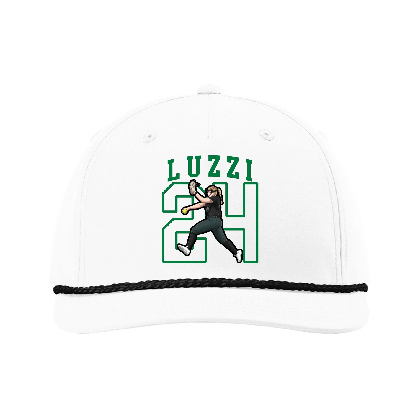 Five-Panel Classic Rope Cap — Shirsey in White