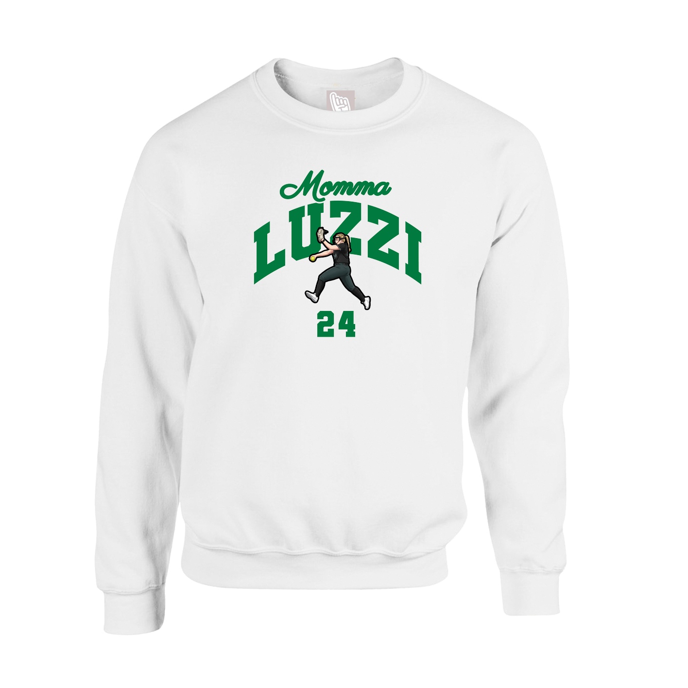 Fleece Crew — Mothers Day Arch in White