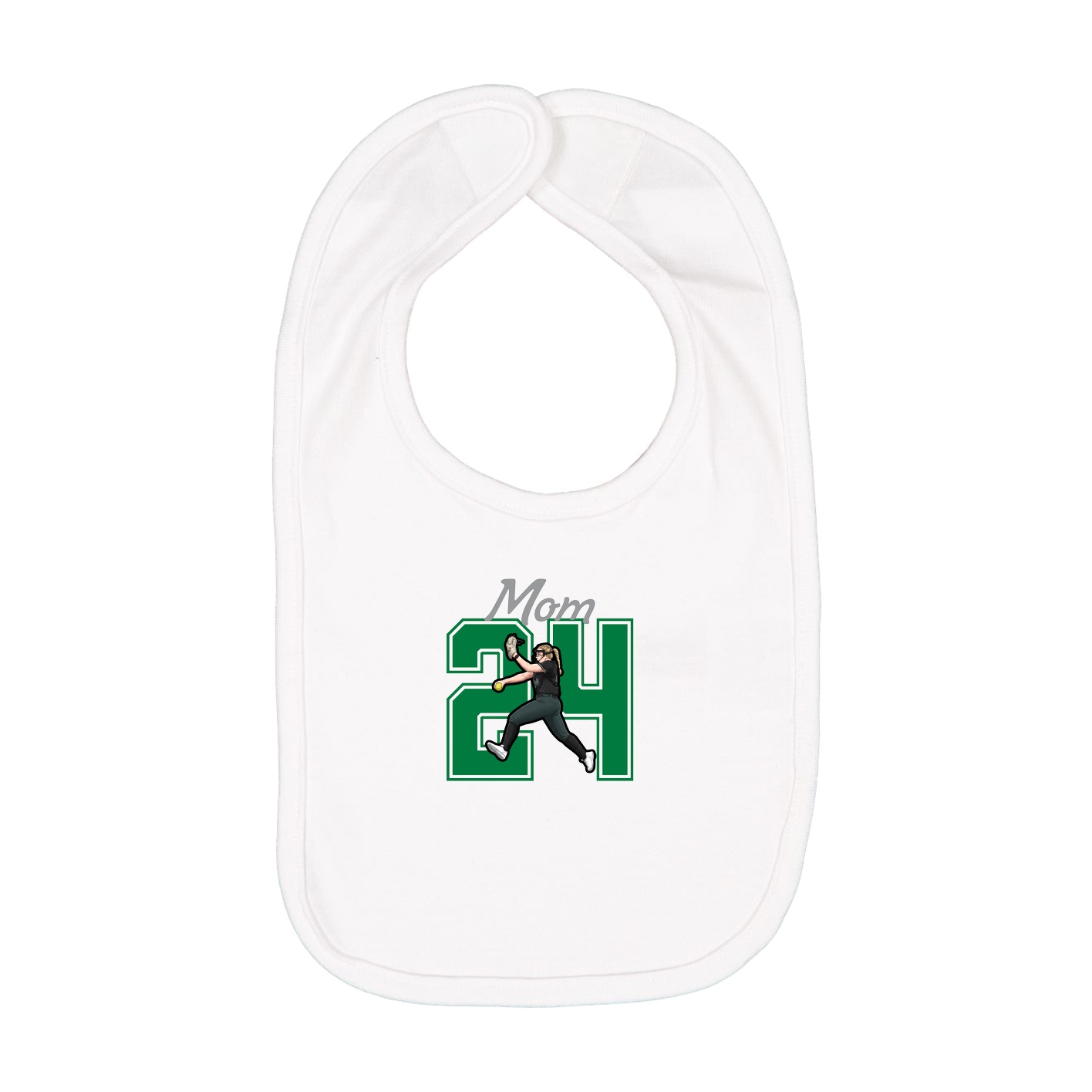 Infant Bib — Mothers Day Shirsey in White