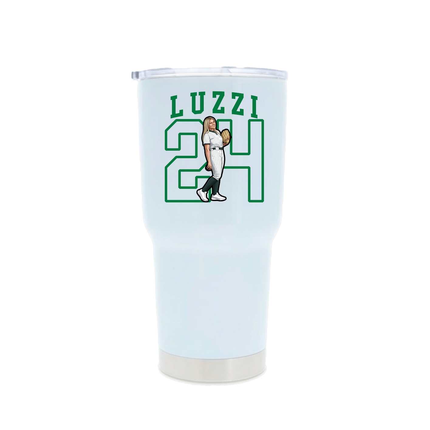 30oz Stainless Steel Tumbler — Shirsey in White