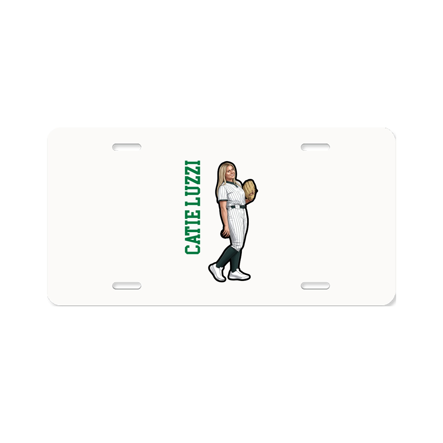 License Plate — Name Vertical in Classic