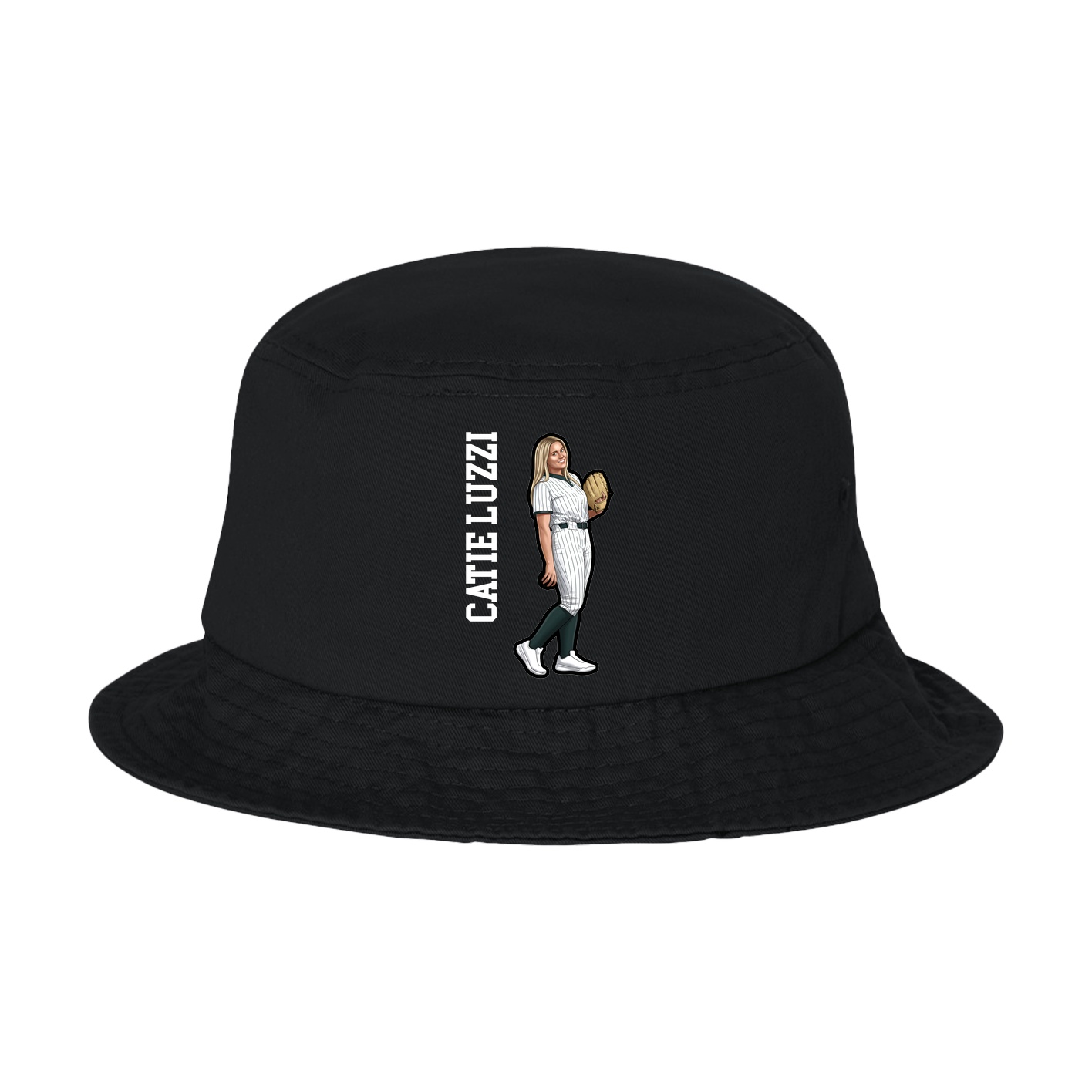 Bucket Cap — Name Vertical in Black