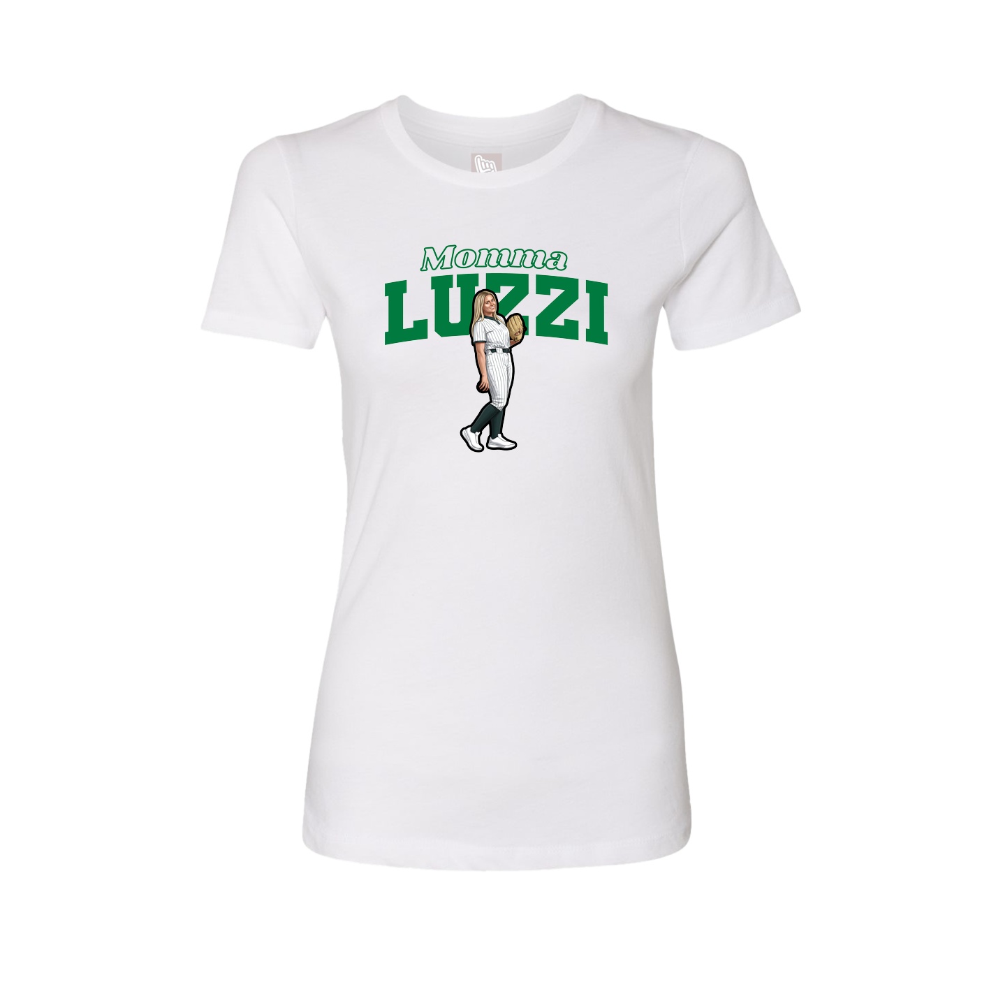 Womens Tee — Mothers Day Block in White