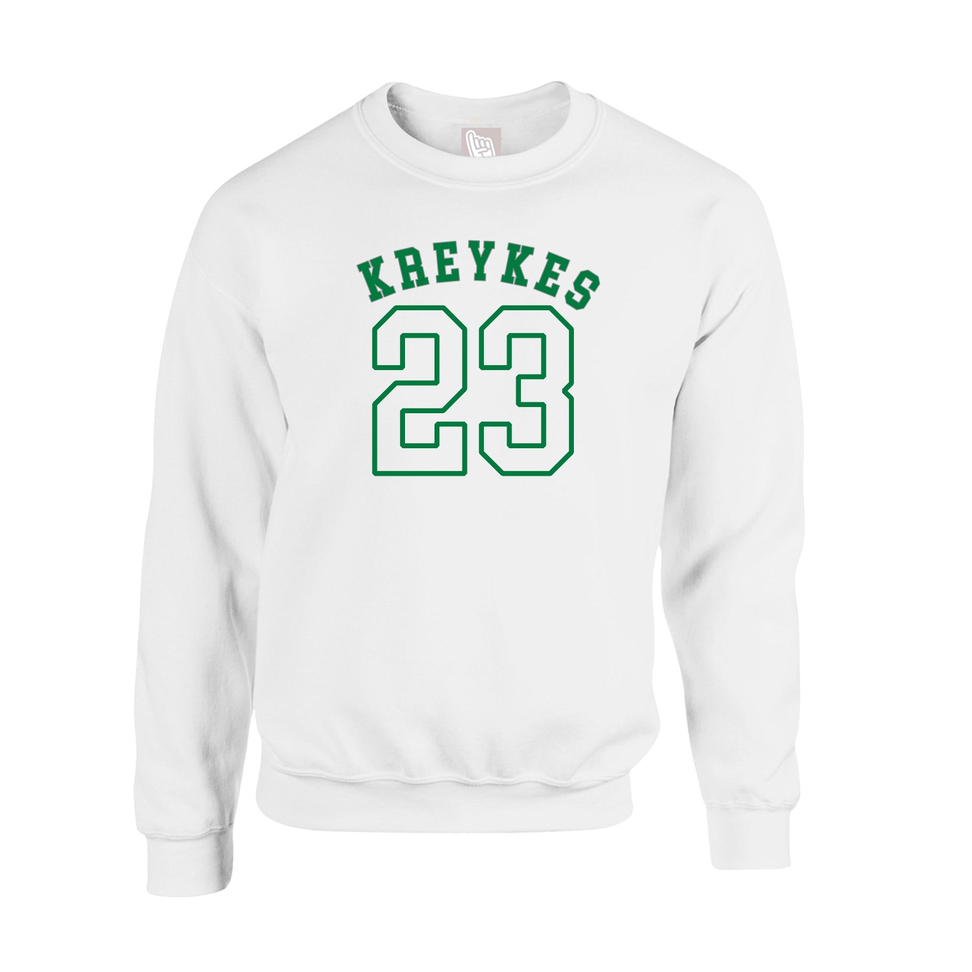 Fleece Crew — Shirsey Arch in White