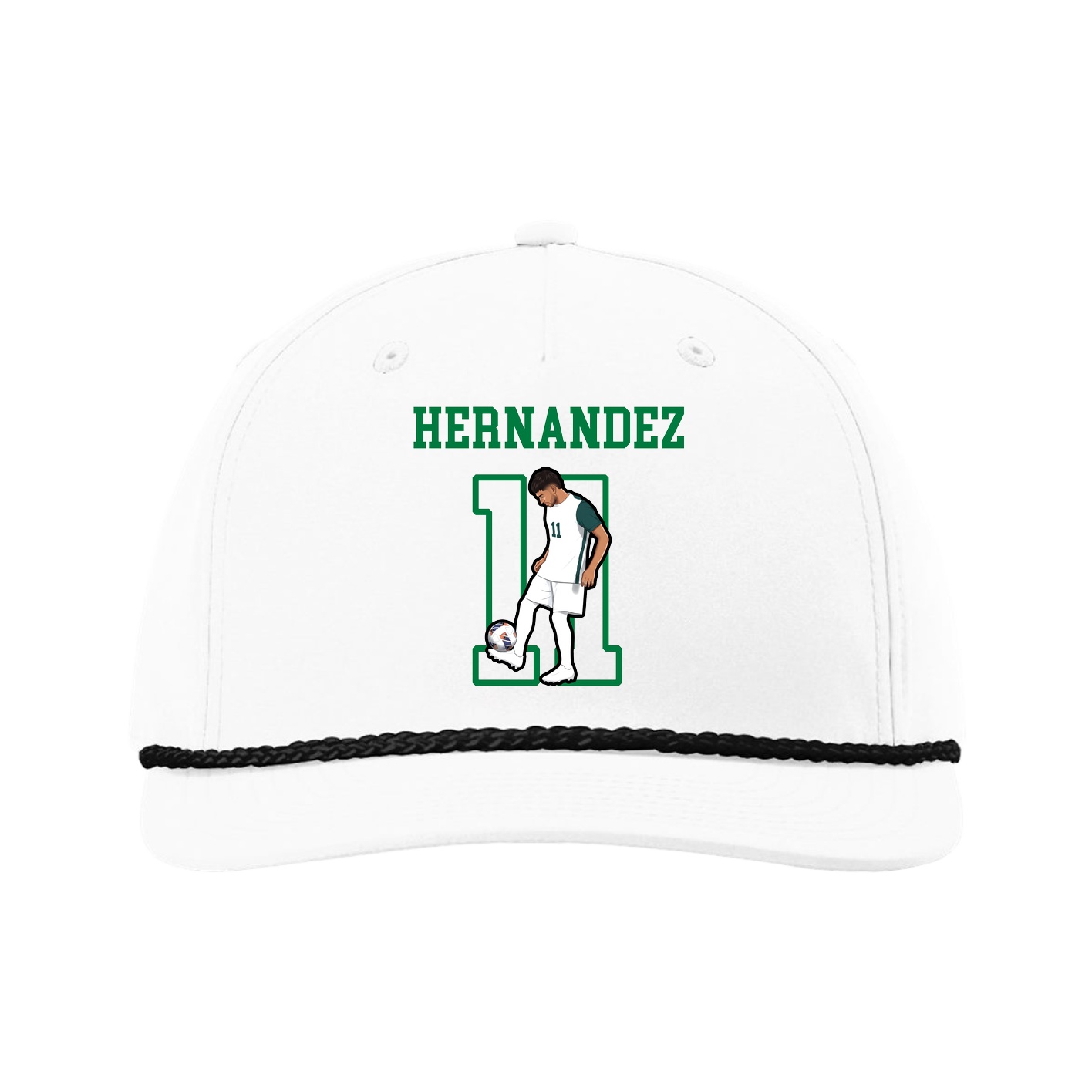 Five-Panel Classic Rope Cap — Shirsey in White
