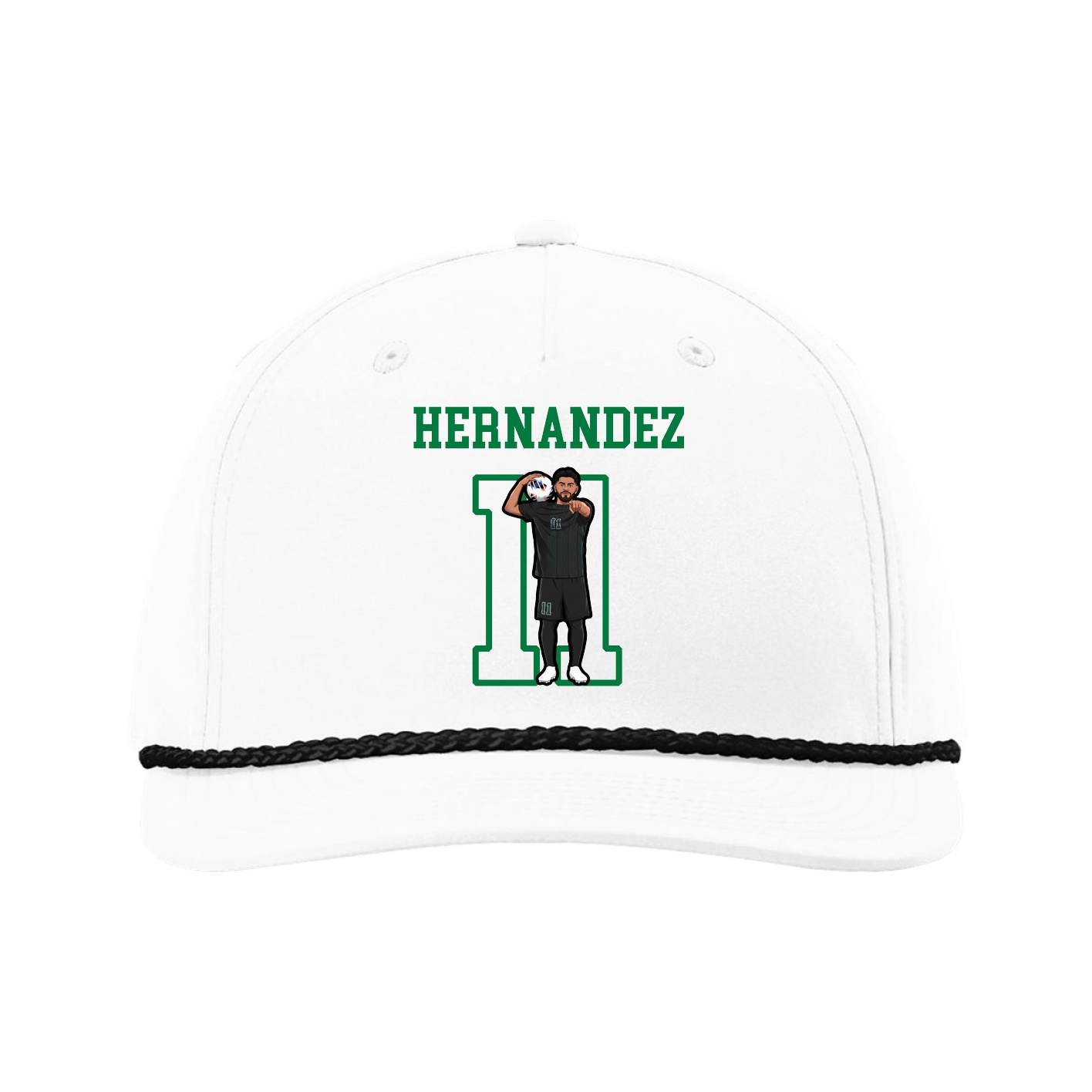 Five-Panel Classic Rope Cap — Shirsey in White