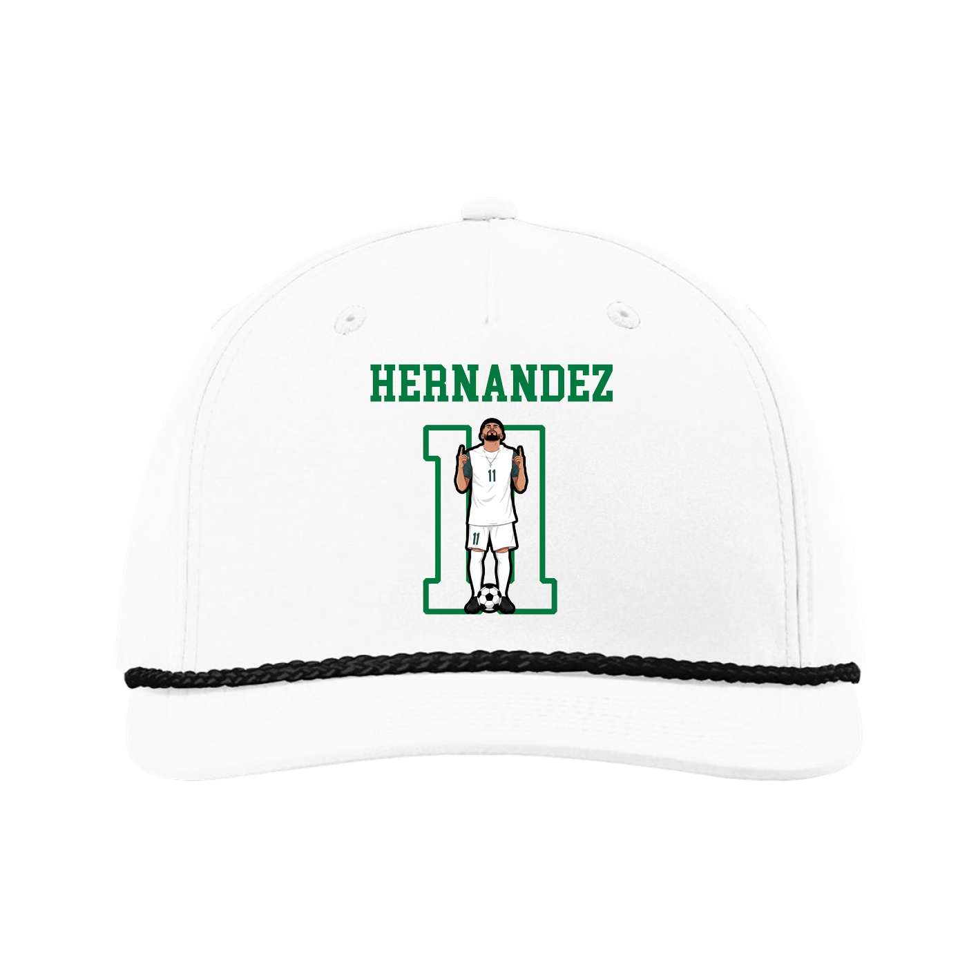 Five-Panel Classic Rope Cap — Shirsey in White