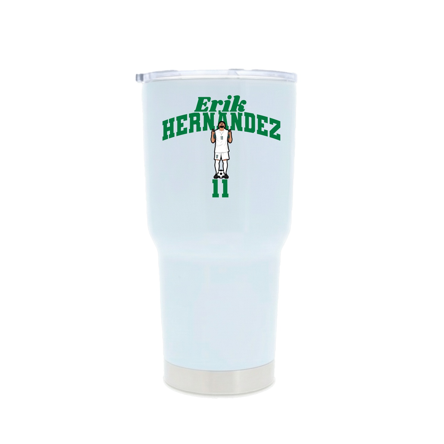 30oz Stainless Steel Tumbler — Signature Arch in White