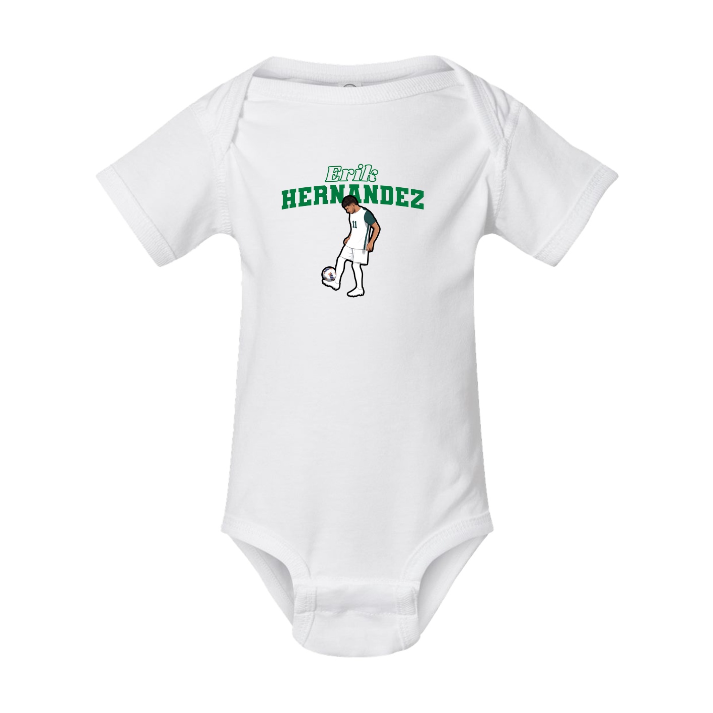 Baby Onesie — Name Arch in White