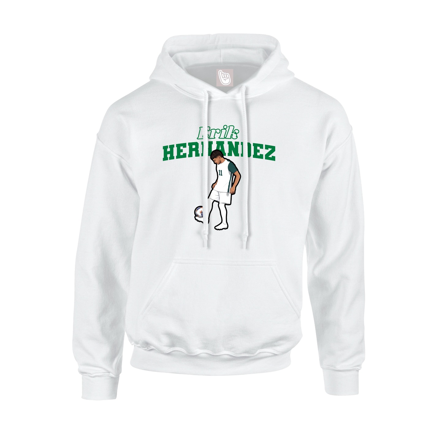 Hoodie — Name Arch in White