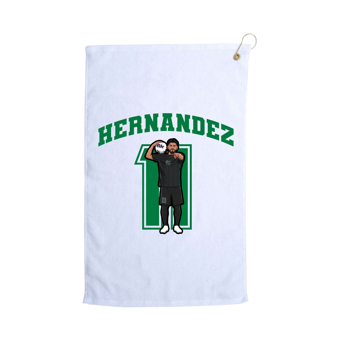 Golf Towel — Number in White