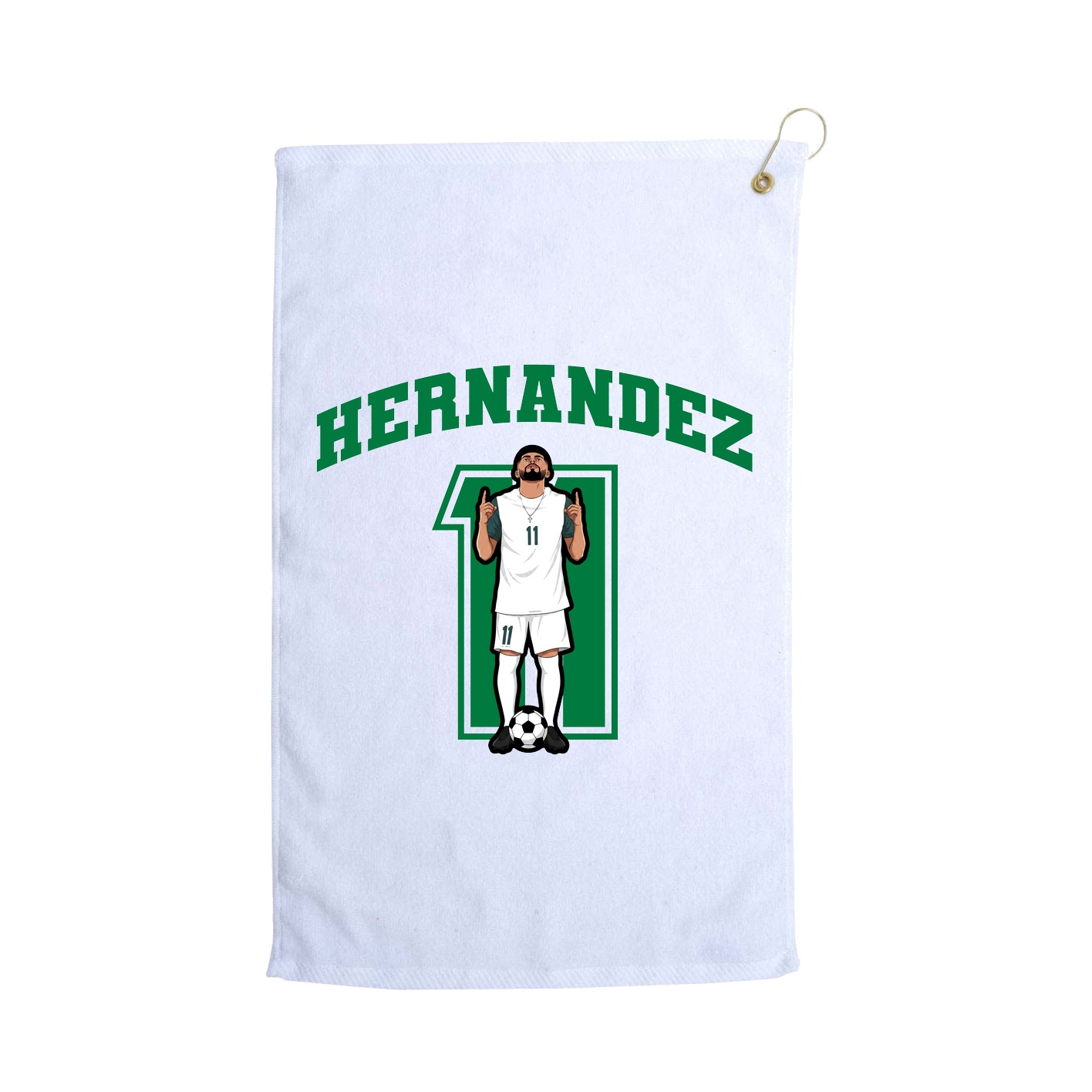Golf Towel — Number in White