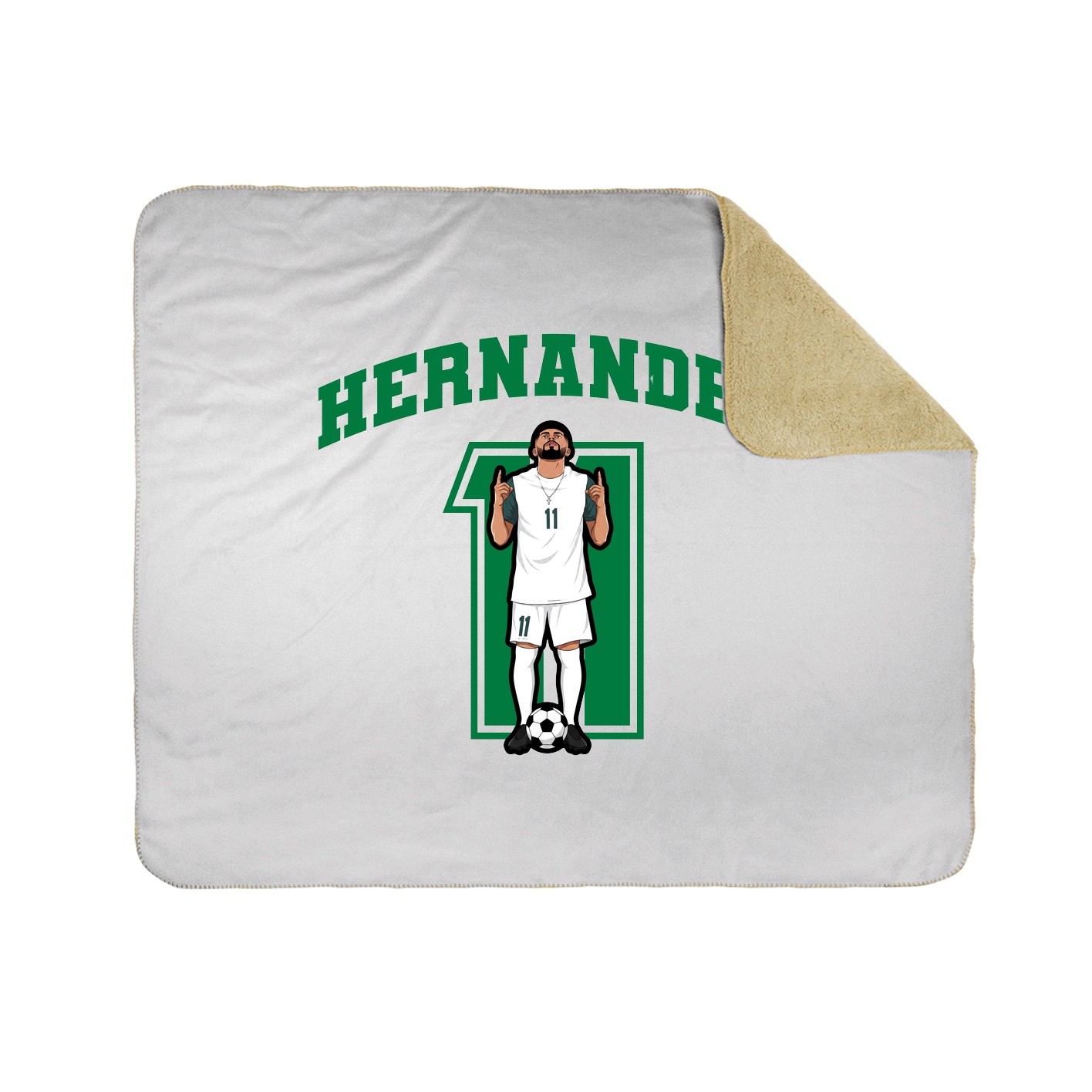 Throw Blanket — Number in White