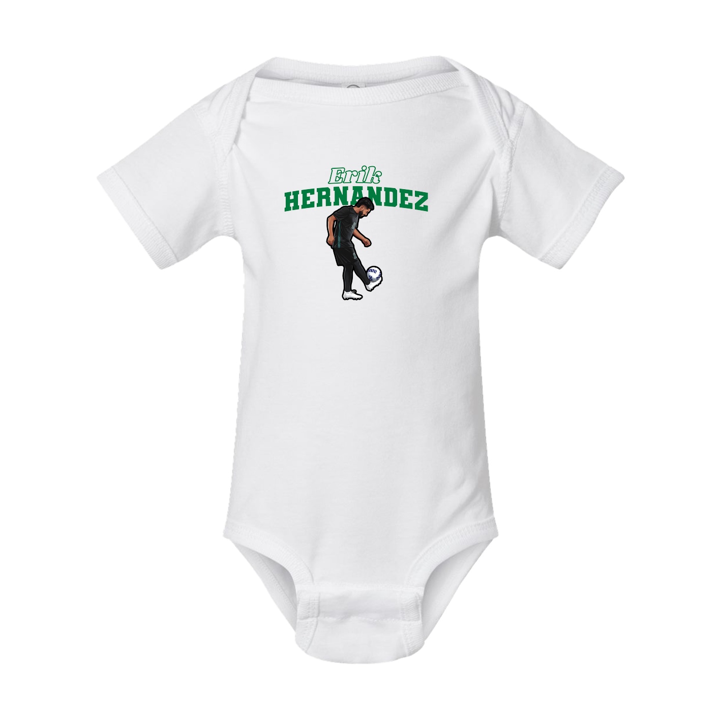 Baby Onesie — Name Arch in White