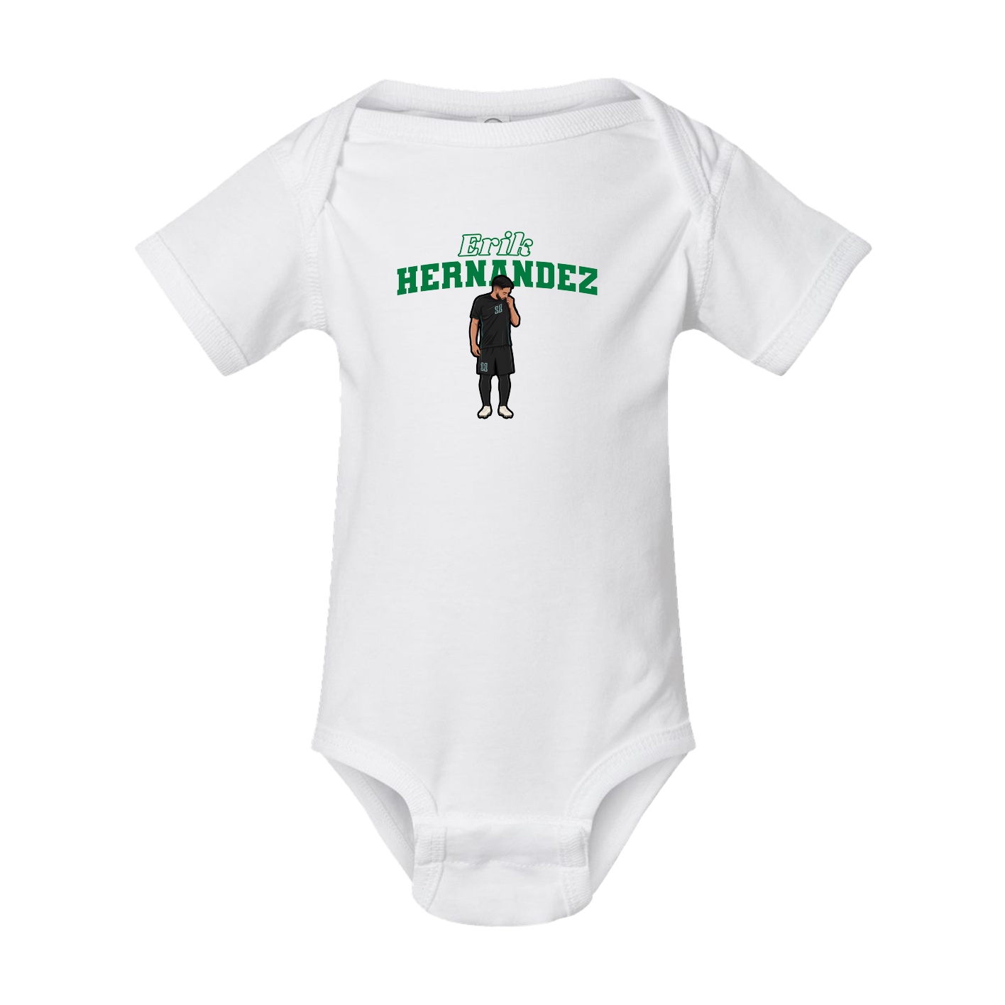 Baby Onesie — Name Arch in White