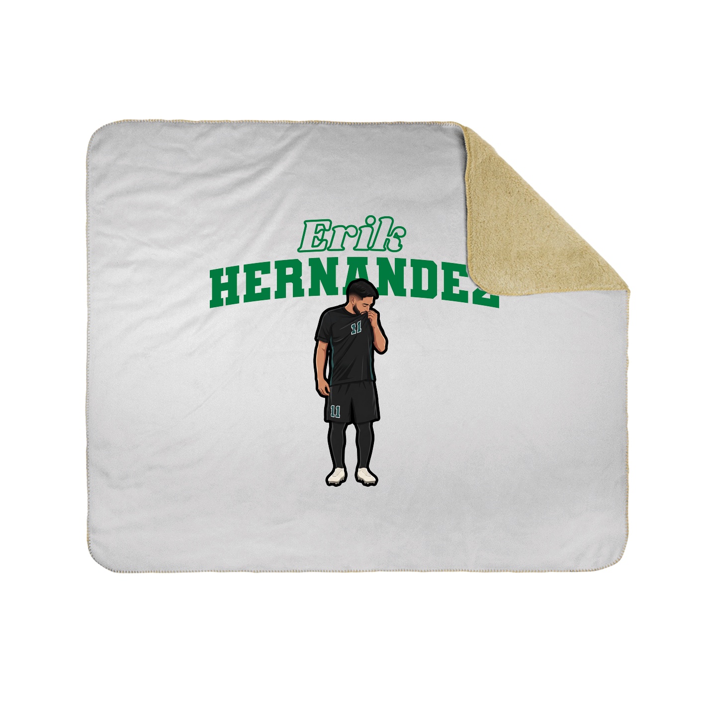 Throw Blanket — Name Arch in White