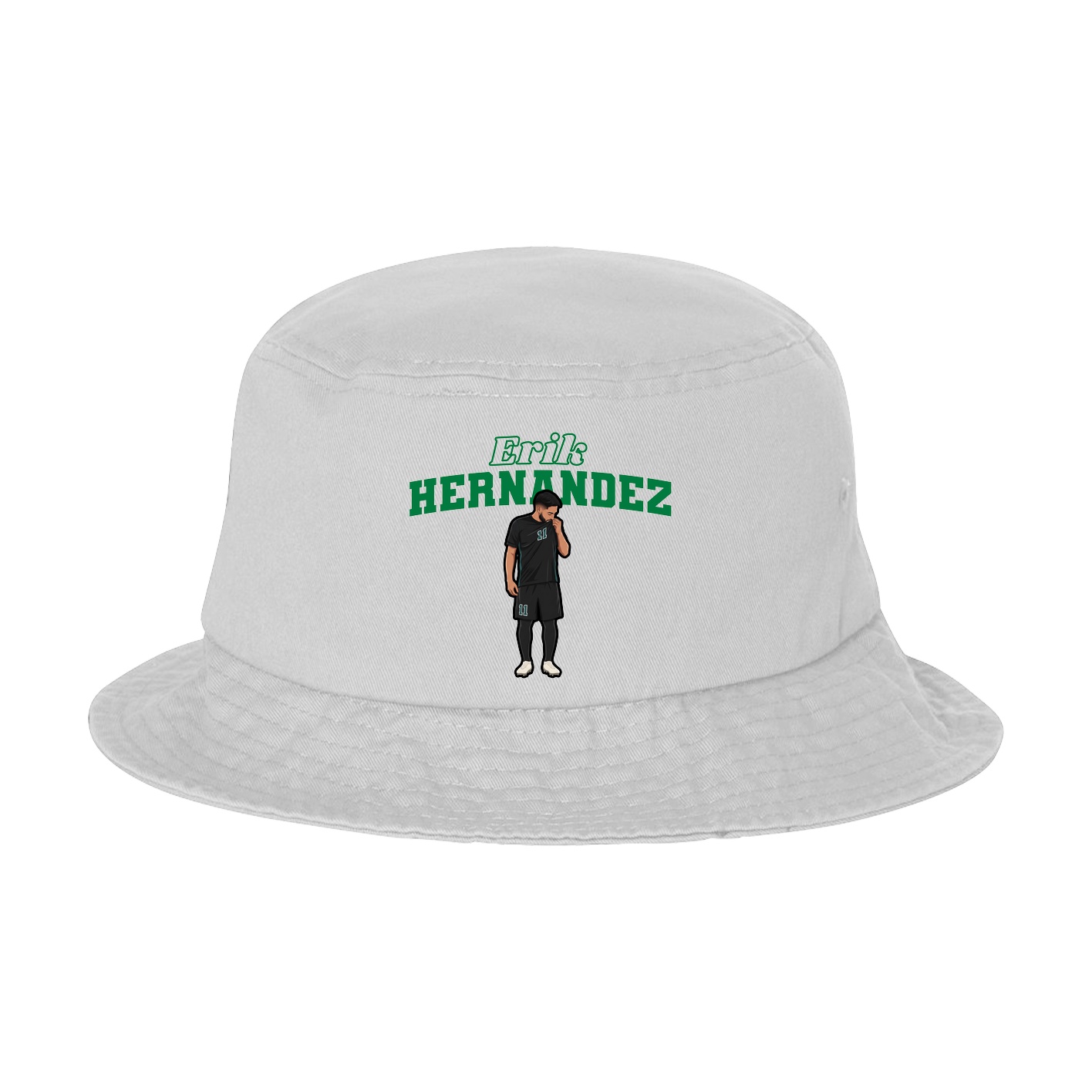Bucket Cap — Name Arch in White