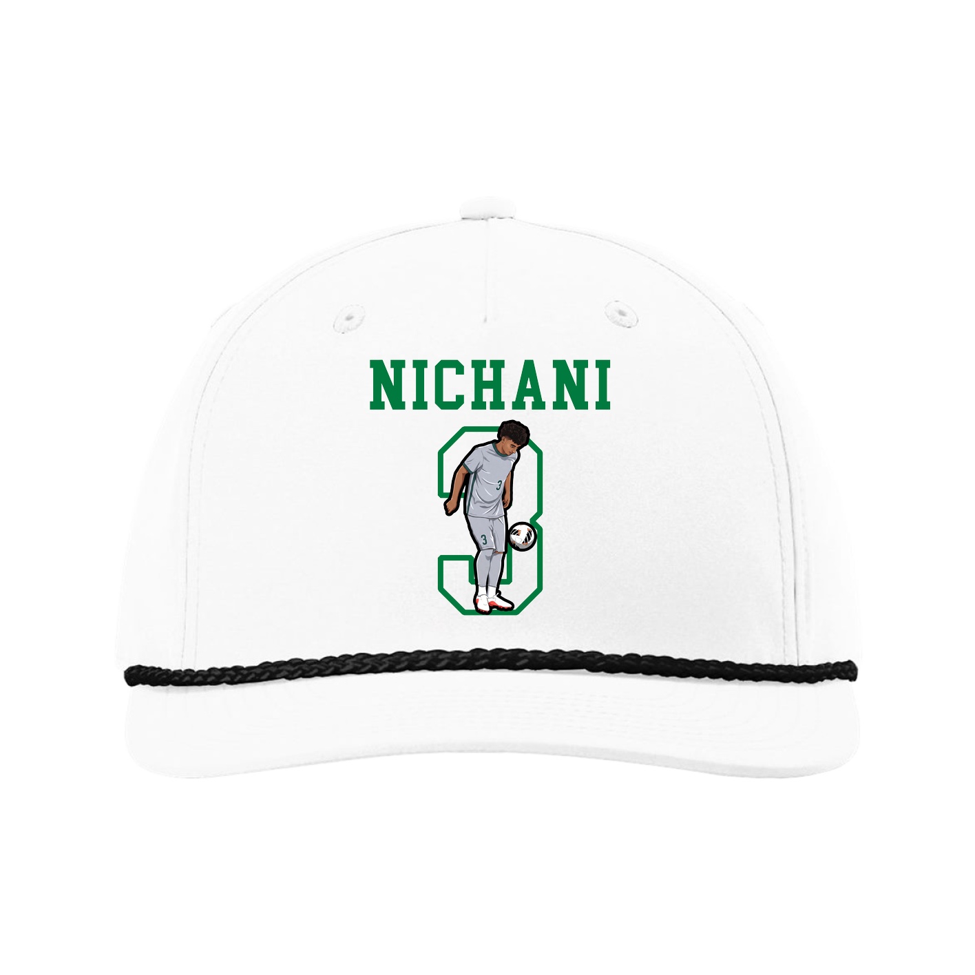 Five-Panel Classic Rope Cap — Shirsey in White