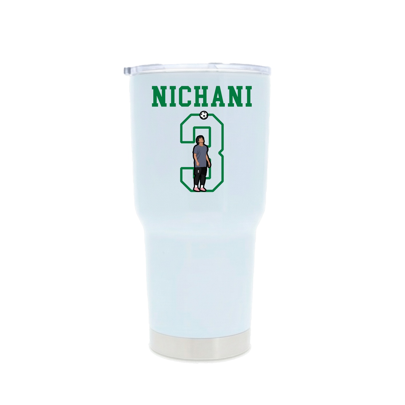 30oz Stainless Steel Tumbler — Shirsey in White