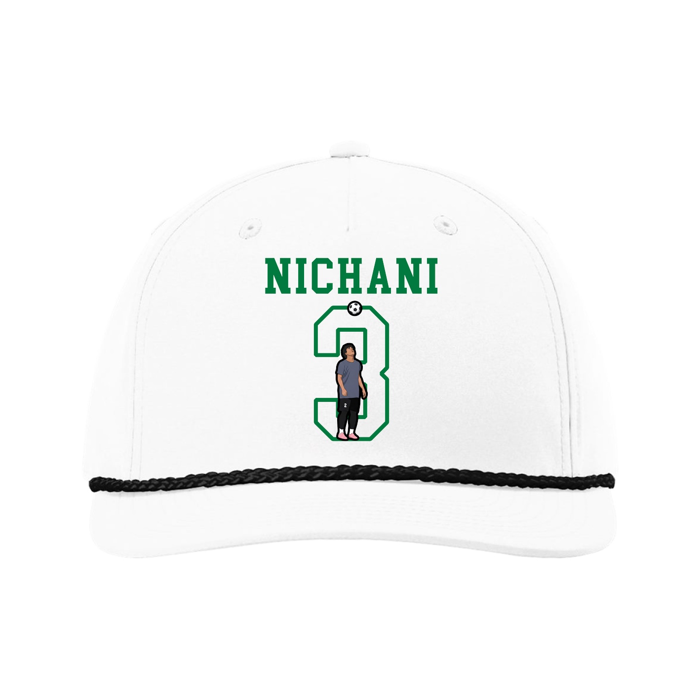 Five-Panel Classic Rope Cap — Shirsey in White