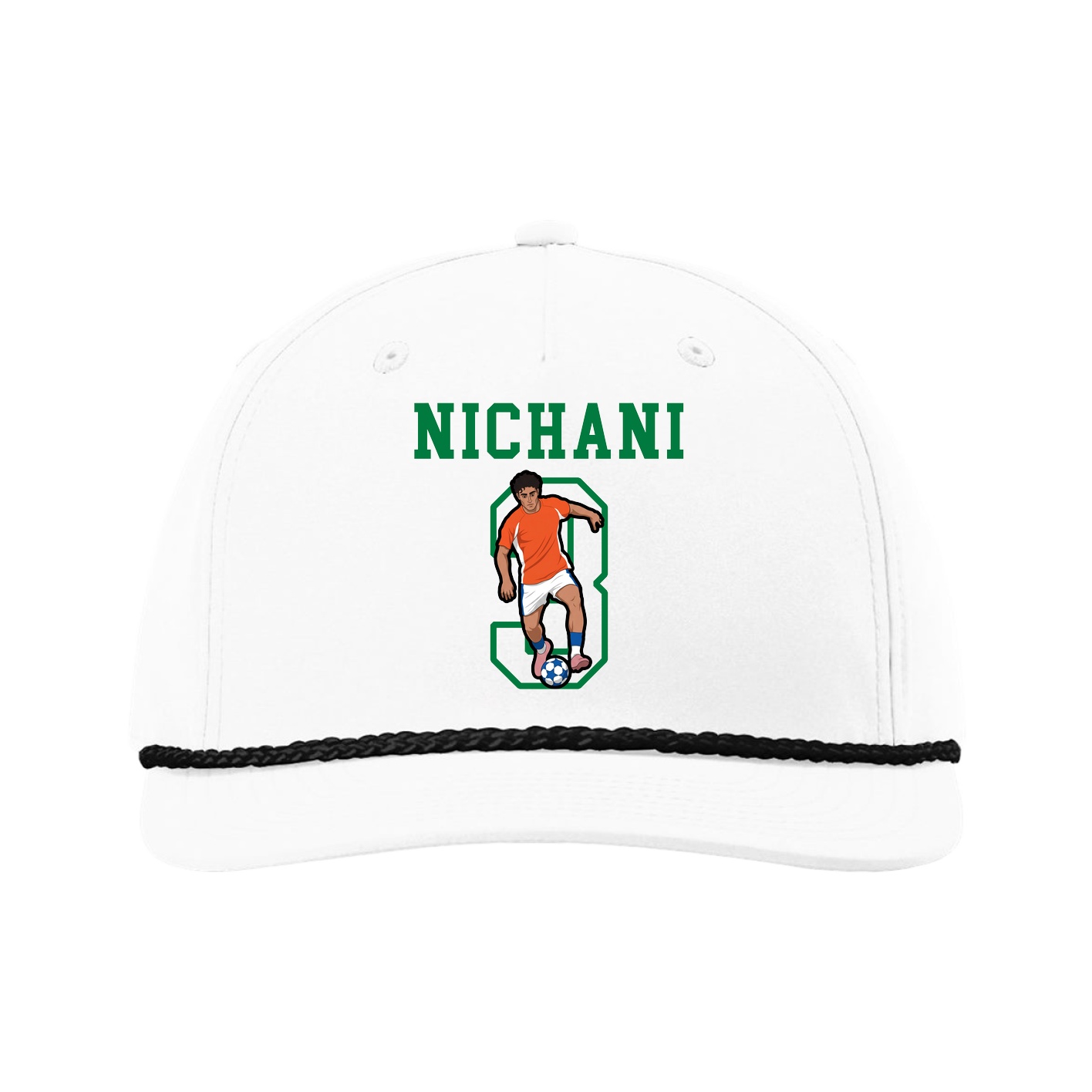 Five-Panel Classic Rope Cap — Shirsey in White