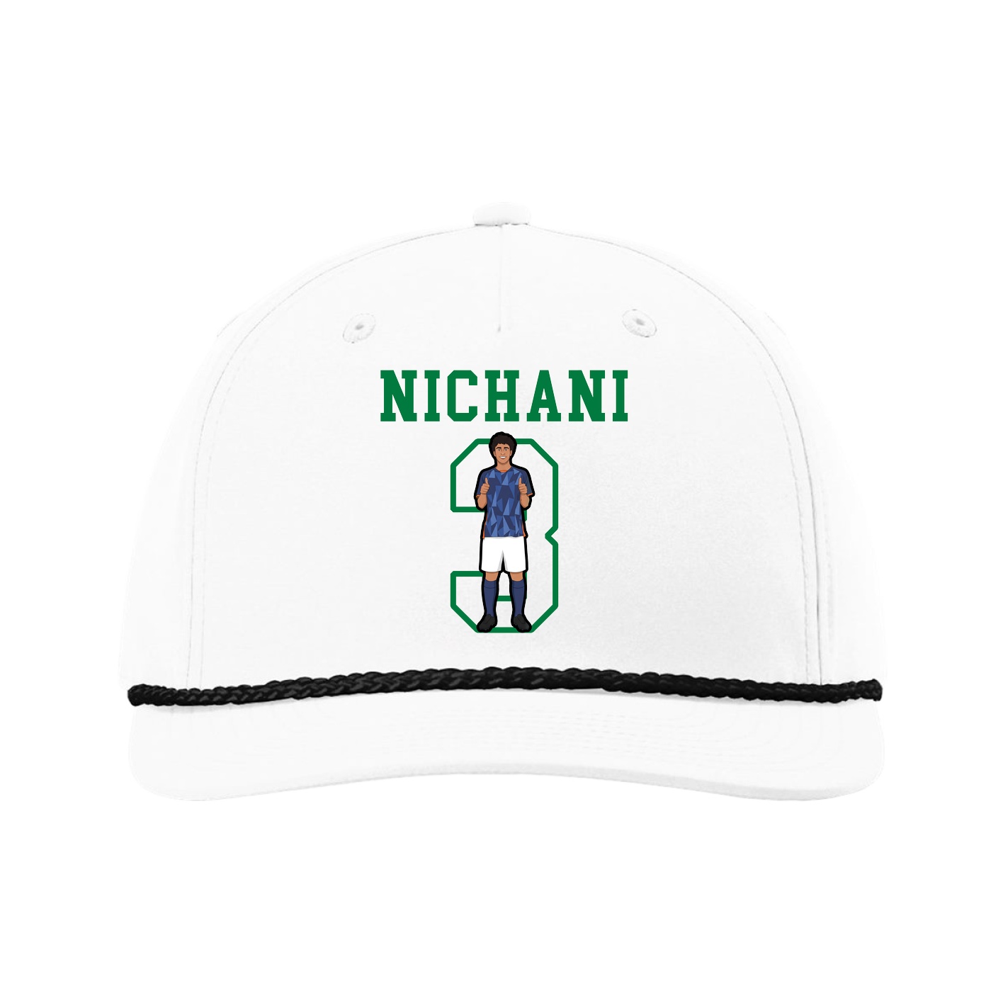 Five-Panel Classic Rope Cap — Shirsey in White