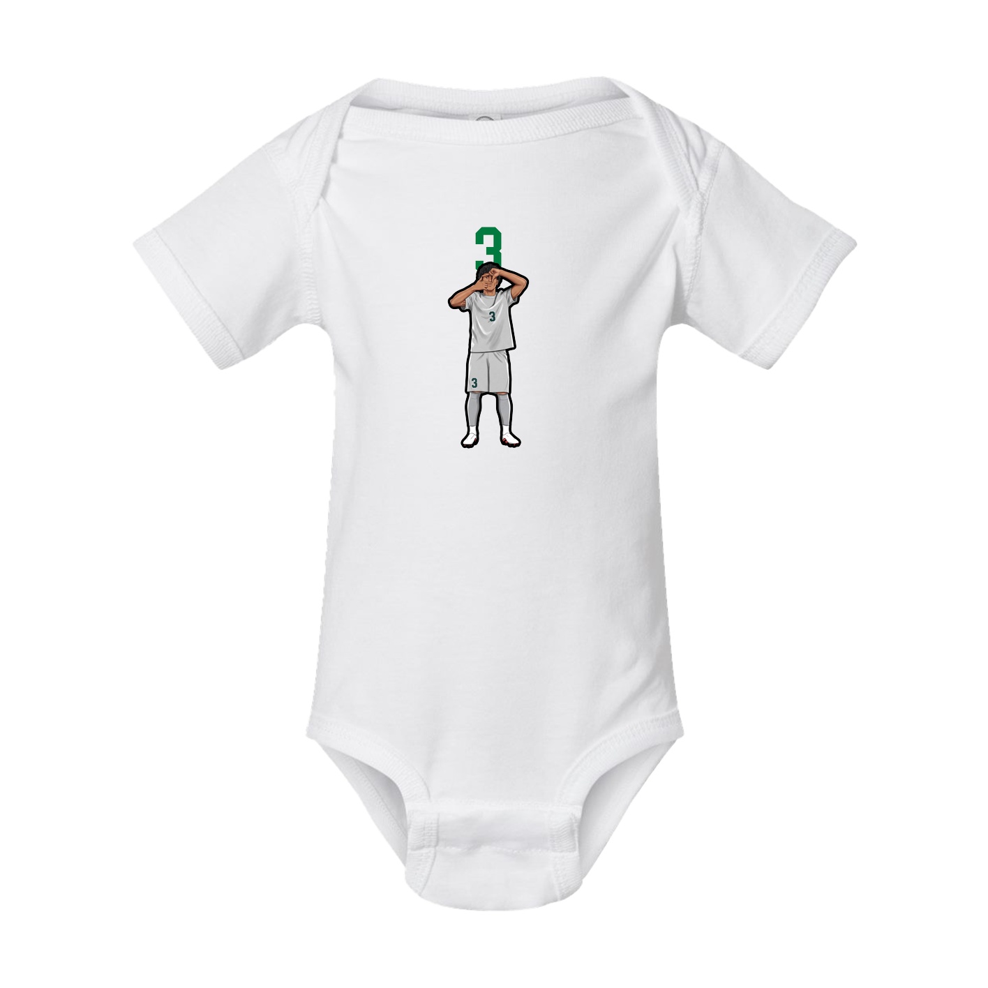 Baby Onesie — Number Top in White