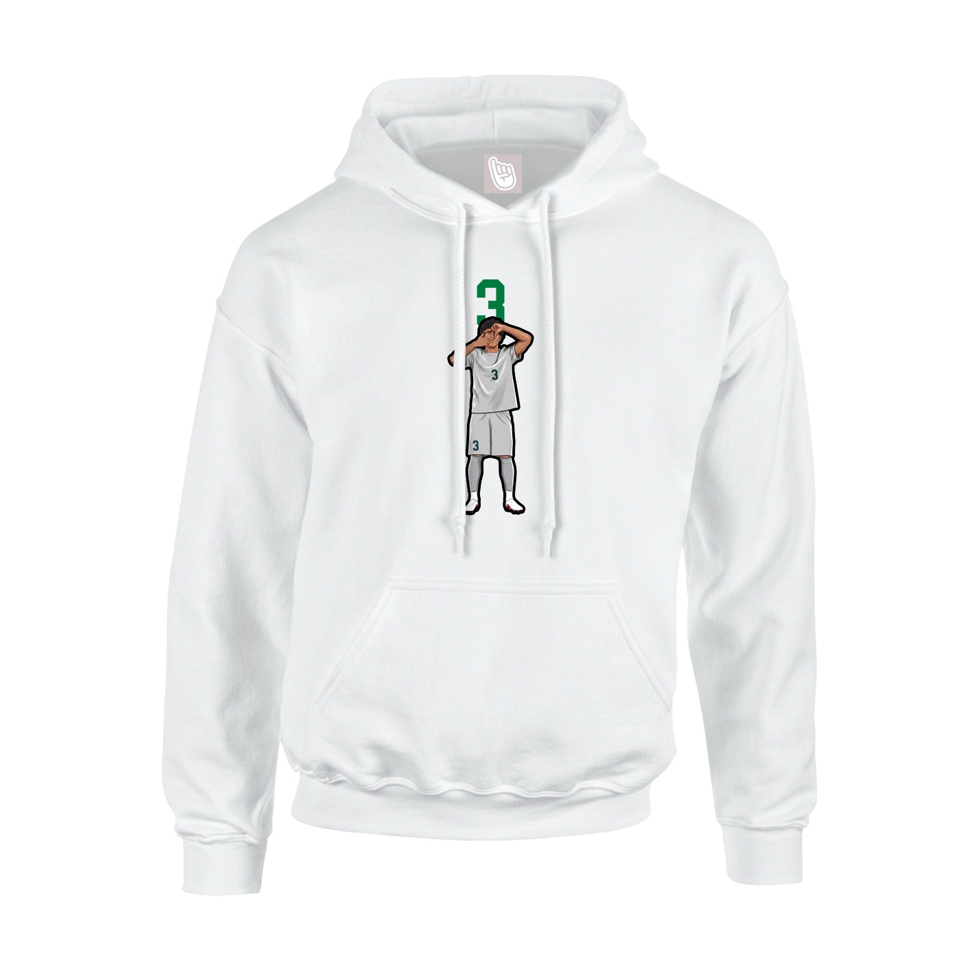 Hoodie — Number Top in White