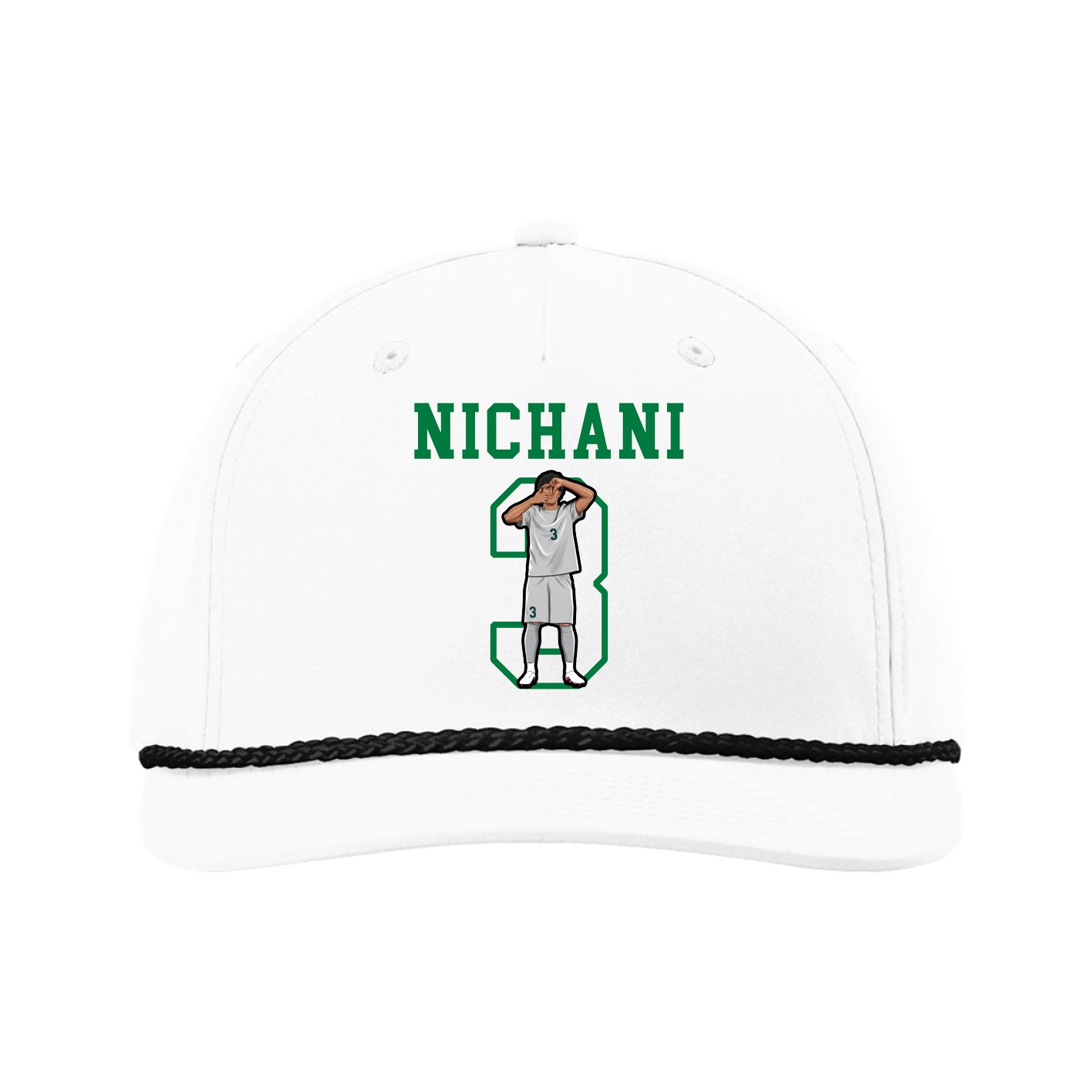 Five-Panel Classic Rope Cap — Shirsey in White