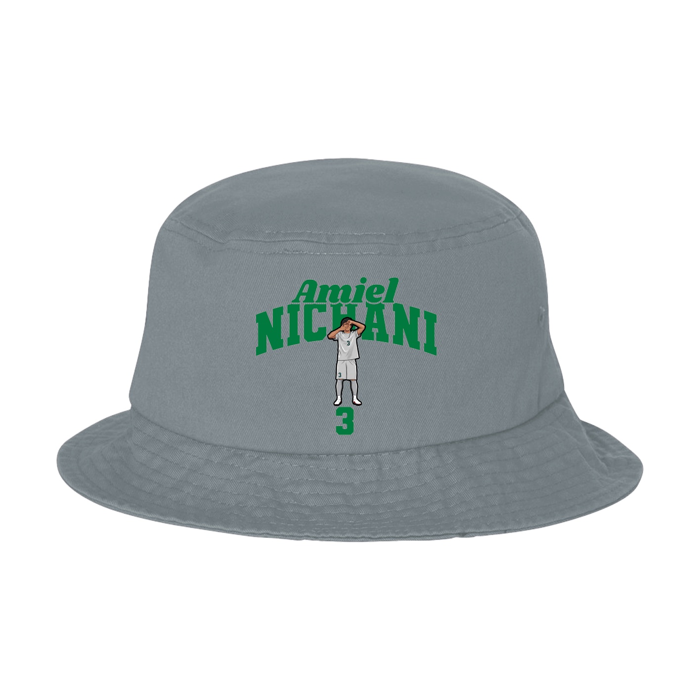 Bucket Cap — Signature Arch in Grey