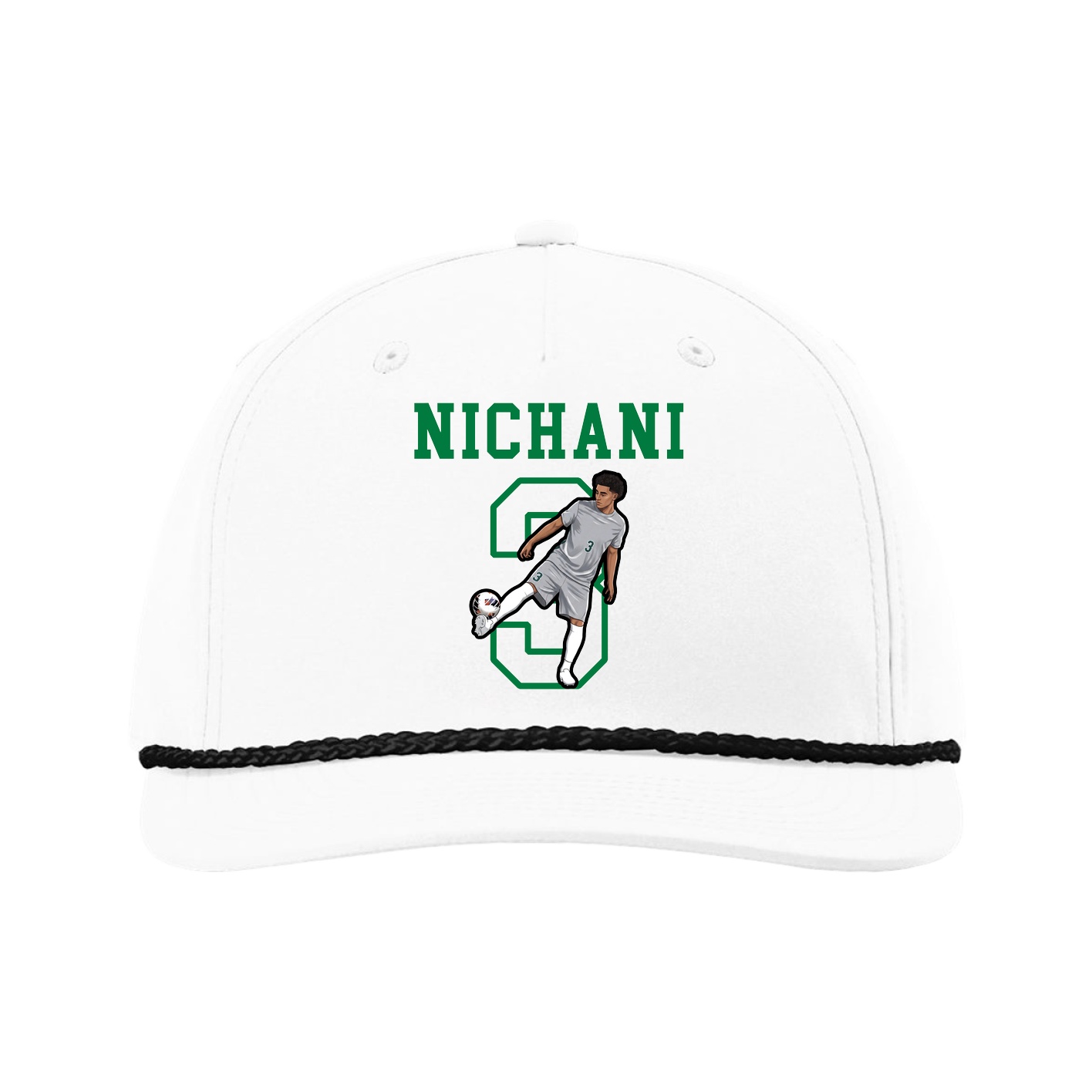 Five-Panel Classic Rope Cap — Shirsey in White