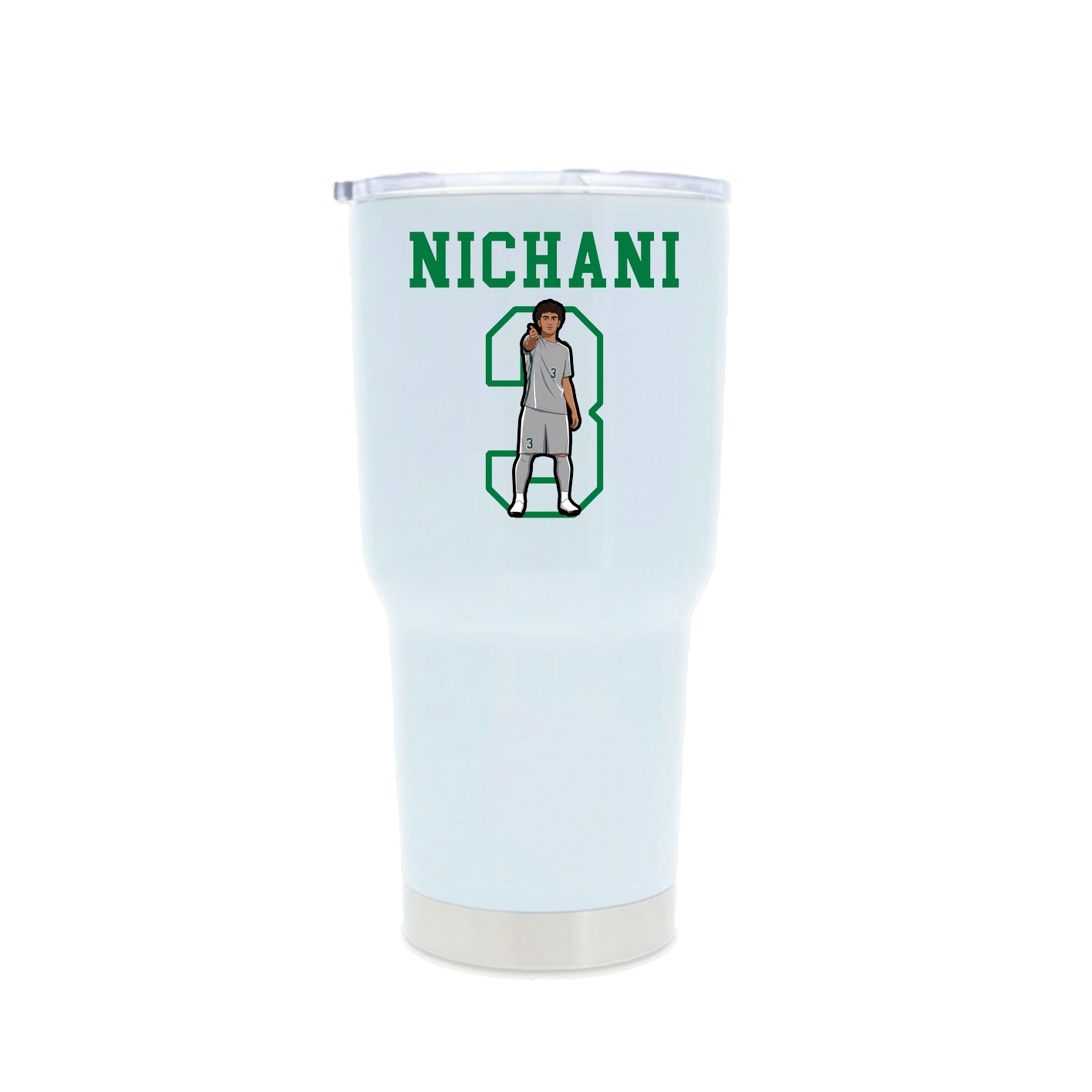 30oz Stainless Steel Tumbler — Shirsey in White