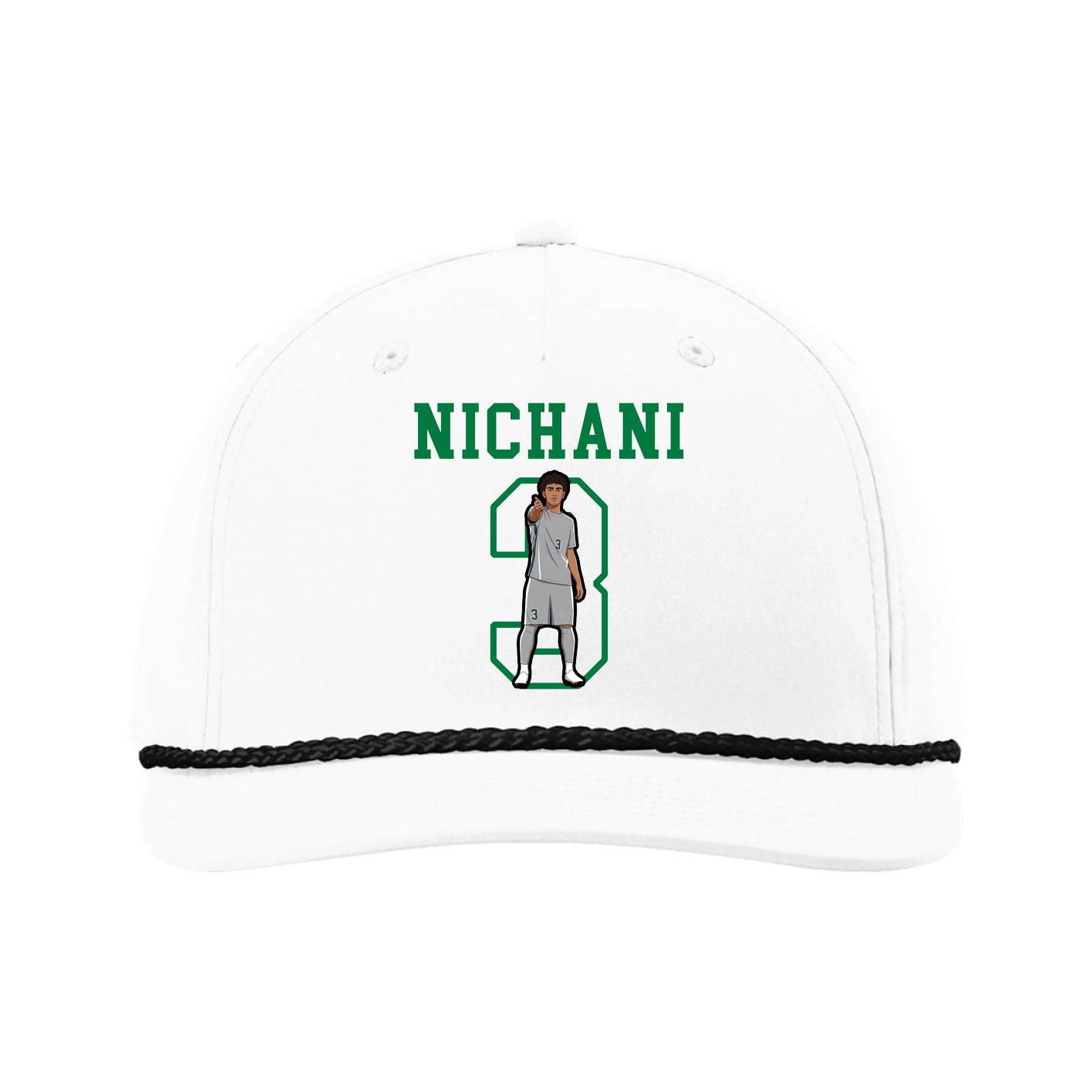 Five-Panel Classic Rope Cap — Shirsey in White