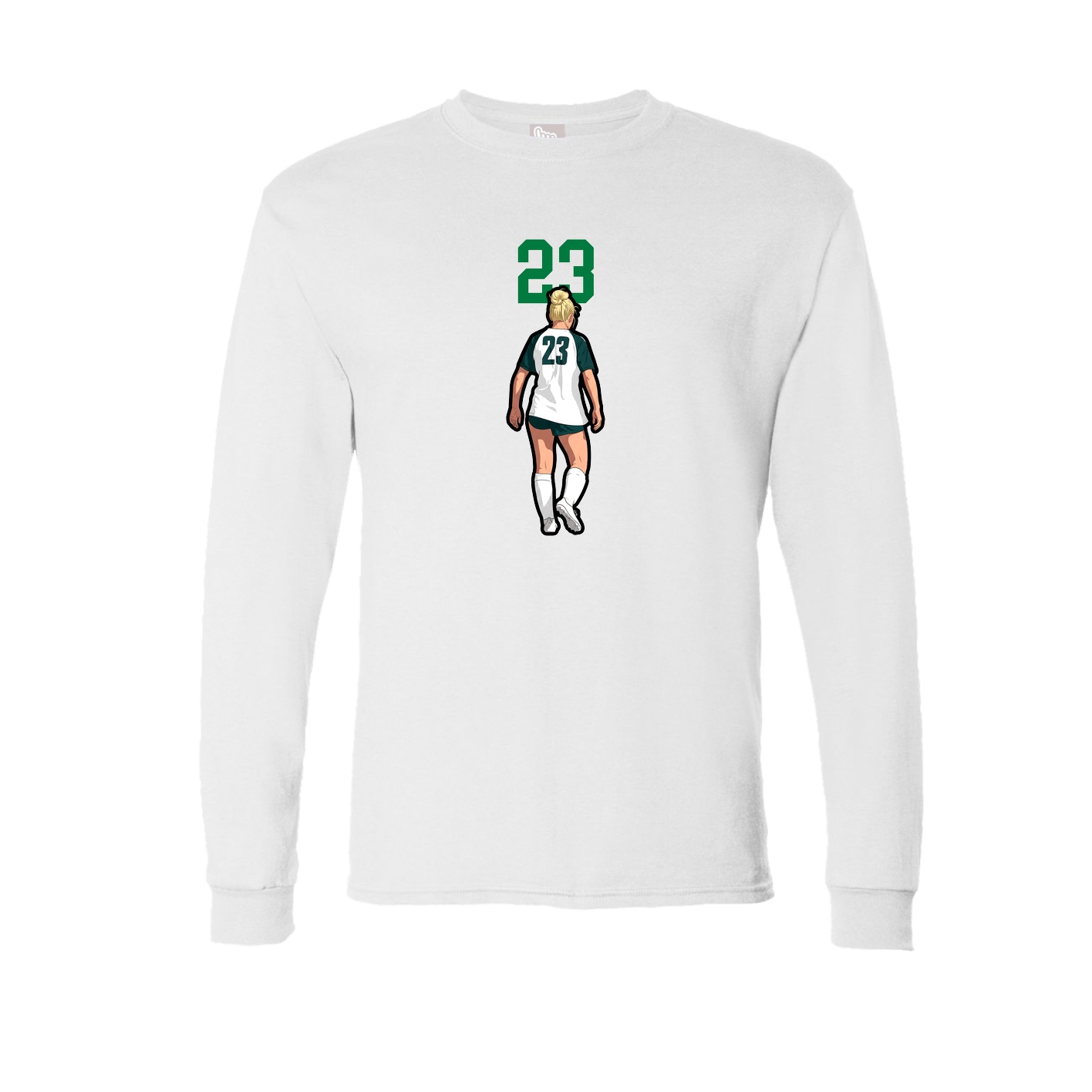 Long Sleeve Tee — Number Top in White
