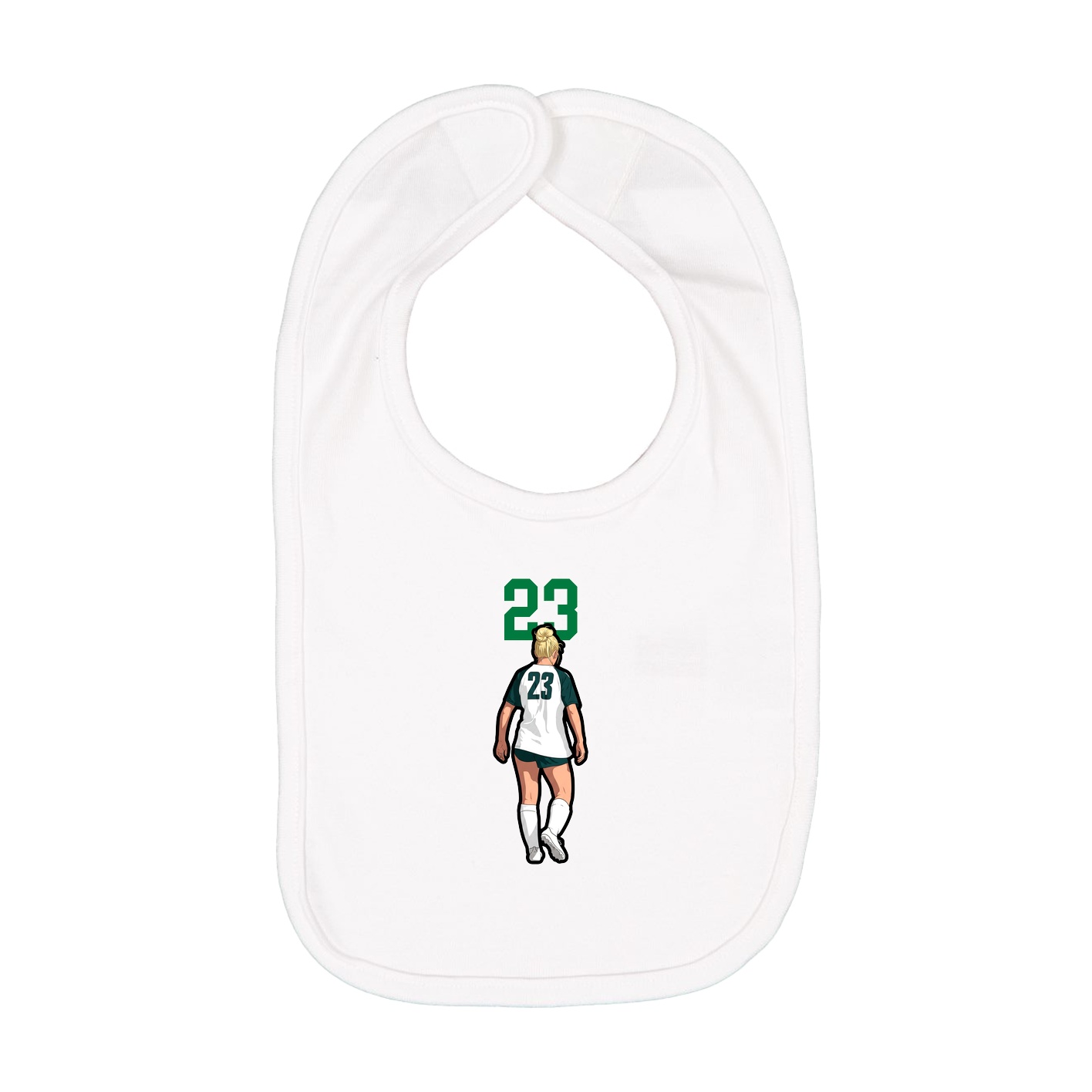 Infant Bib — Number Top in White