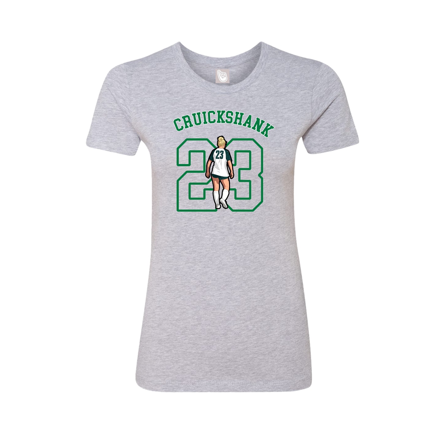 Fitted Women's Tee — Shirsey Arch in Grey