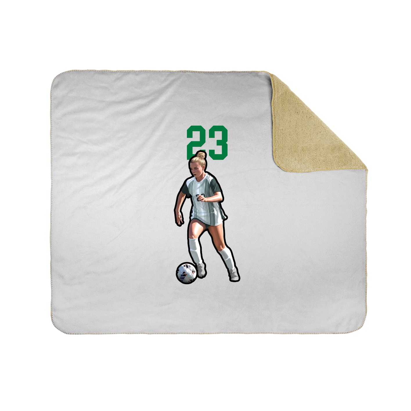 Throw Blanket — Number Top in White