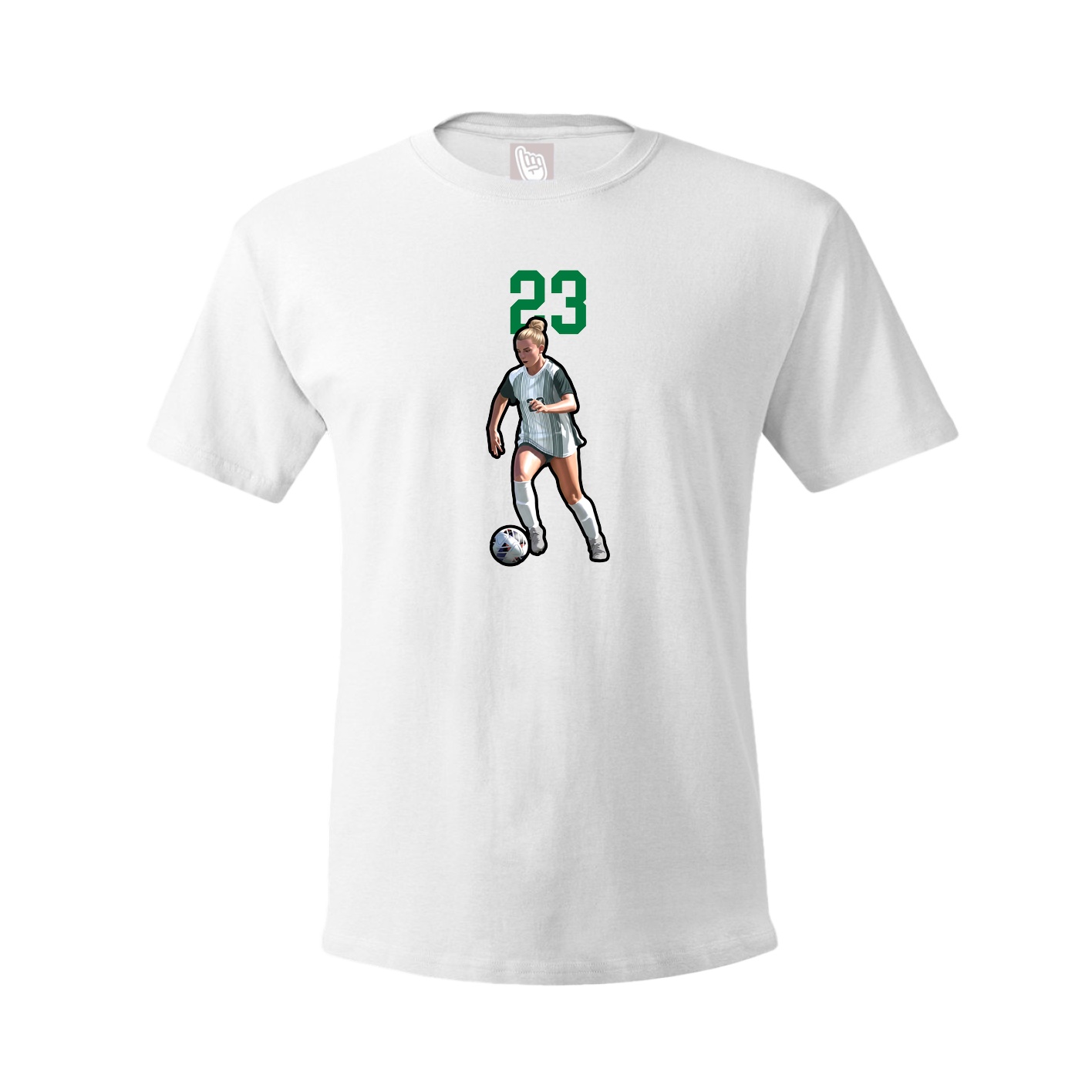 Youth Tee — Number Top in White