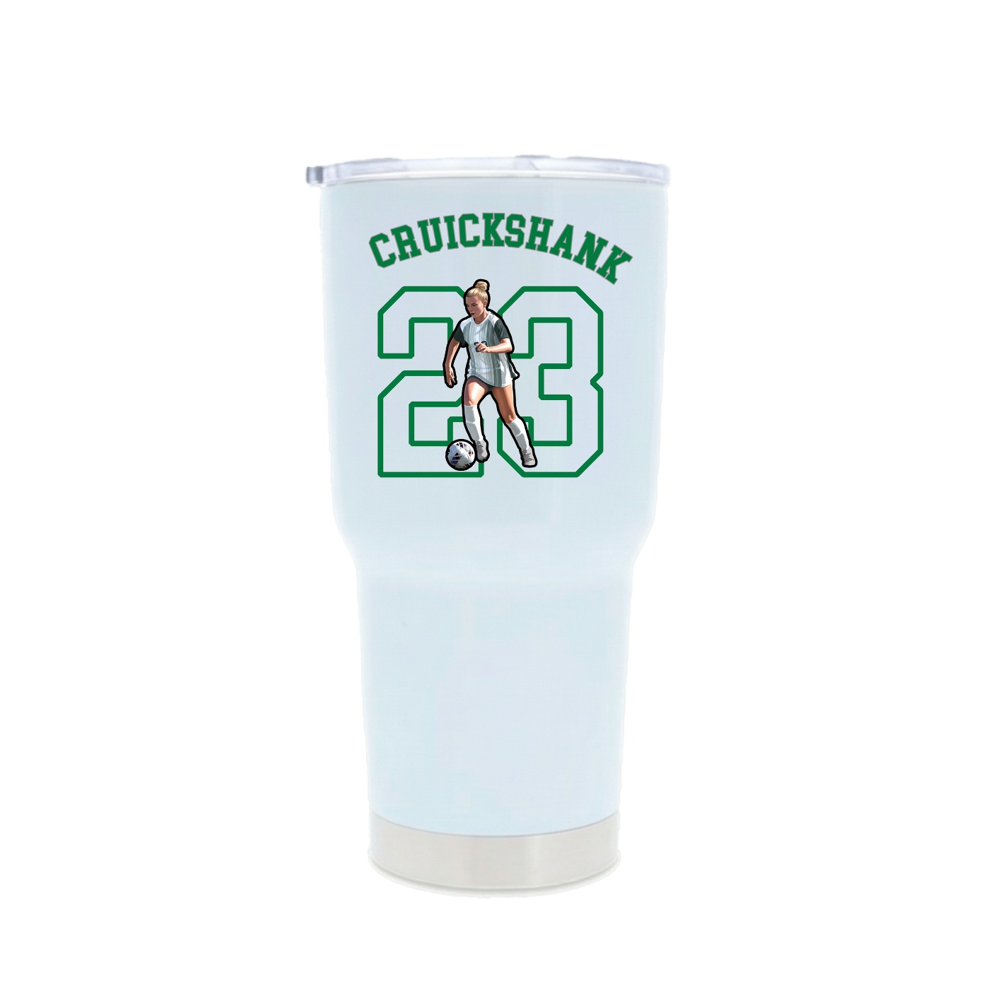 30oz Stainless Steel Tumbler — Shirsey Arch in White
