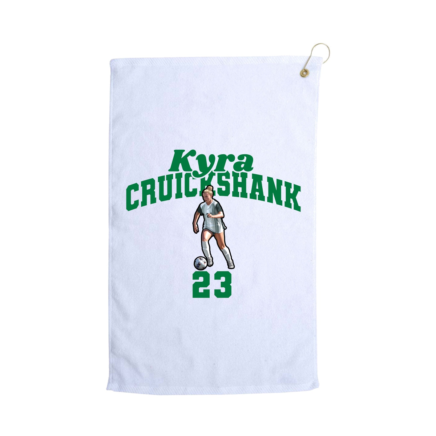 Golf Towel — Signature Arch in White
