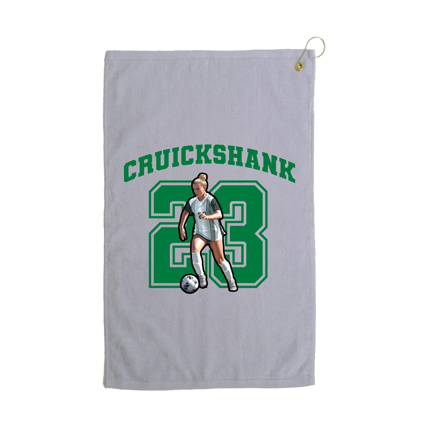 Golf Towel — Number in Grey