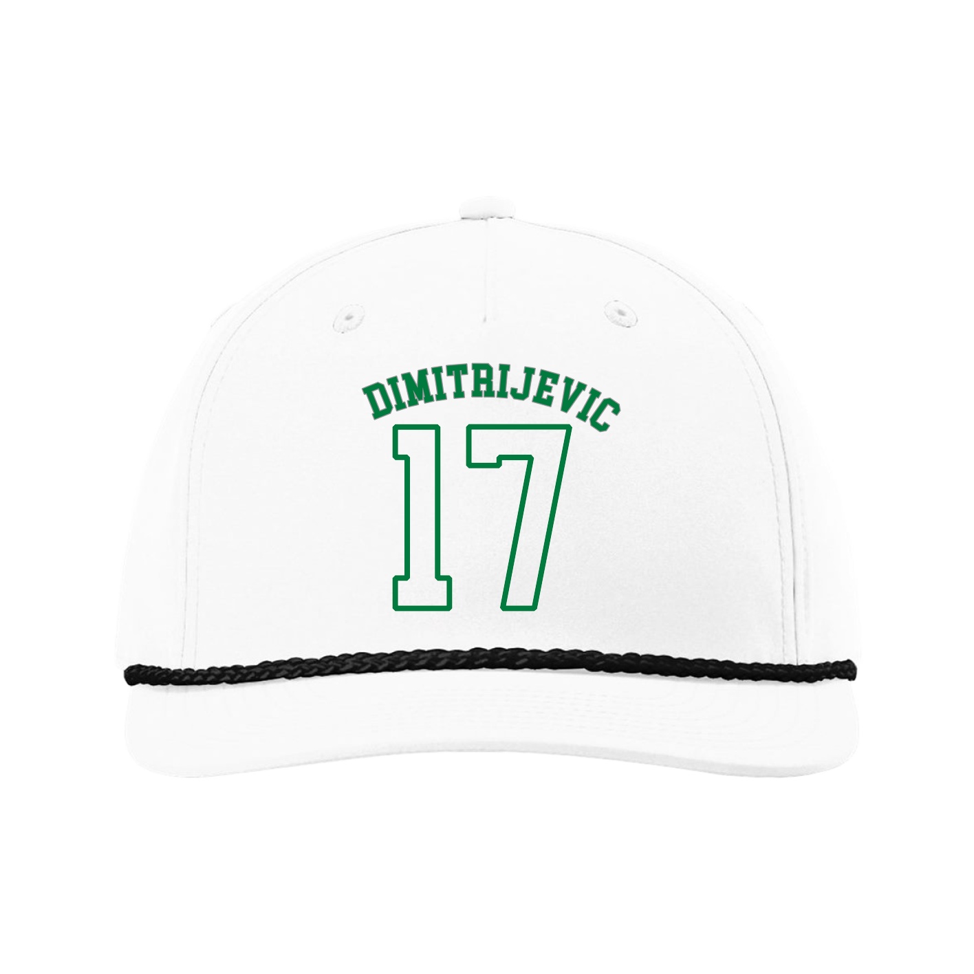 Five-Panel Classic Rope Cap — Shirsey Arch in White