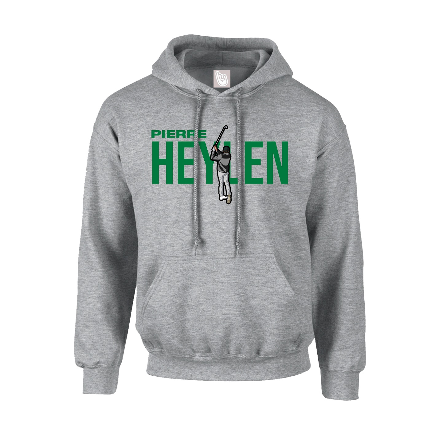 Hoodie — Player Name in Grey