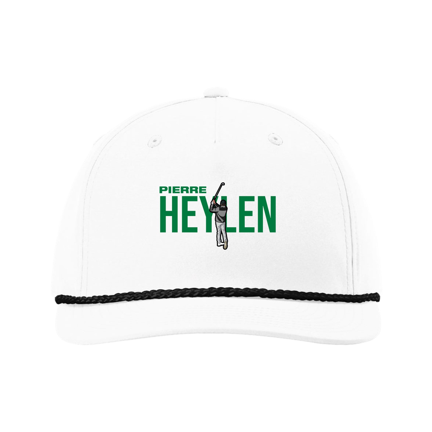 Five-Panel Classic Rope Cap — Player Name in White