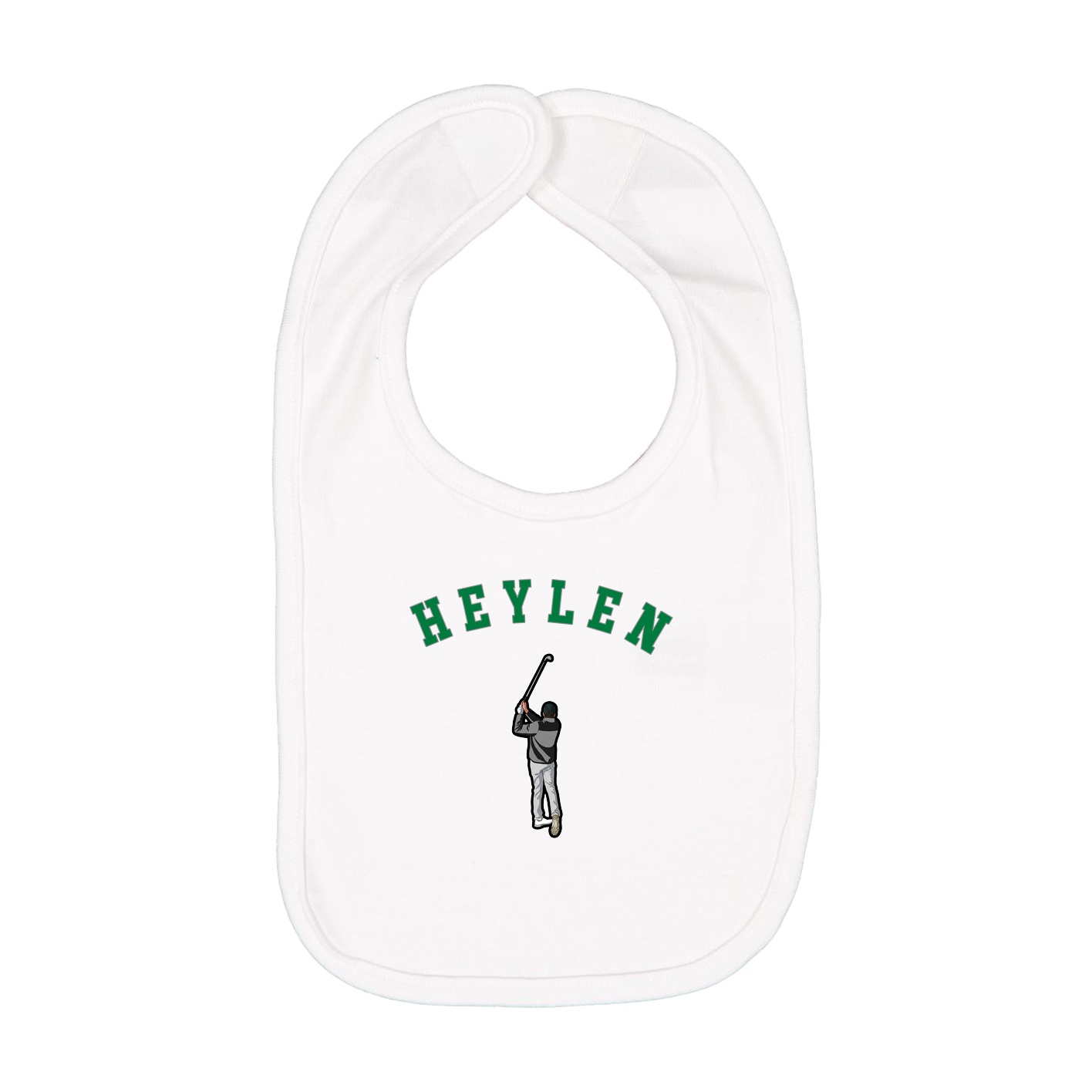 Infant Bib — Shirsey Arch in White