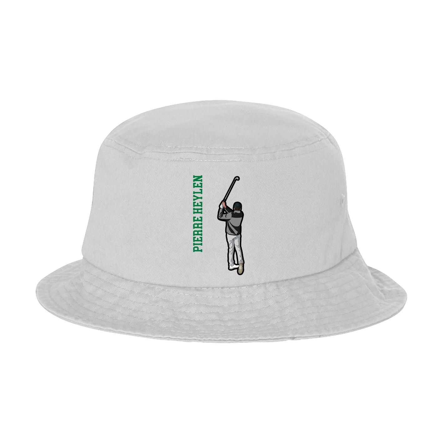 Bucket Cap — Name Vertical in White