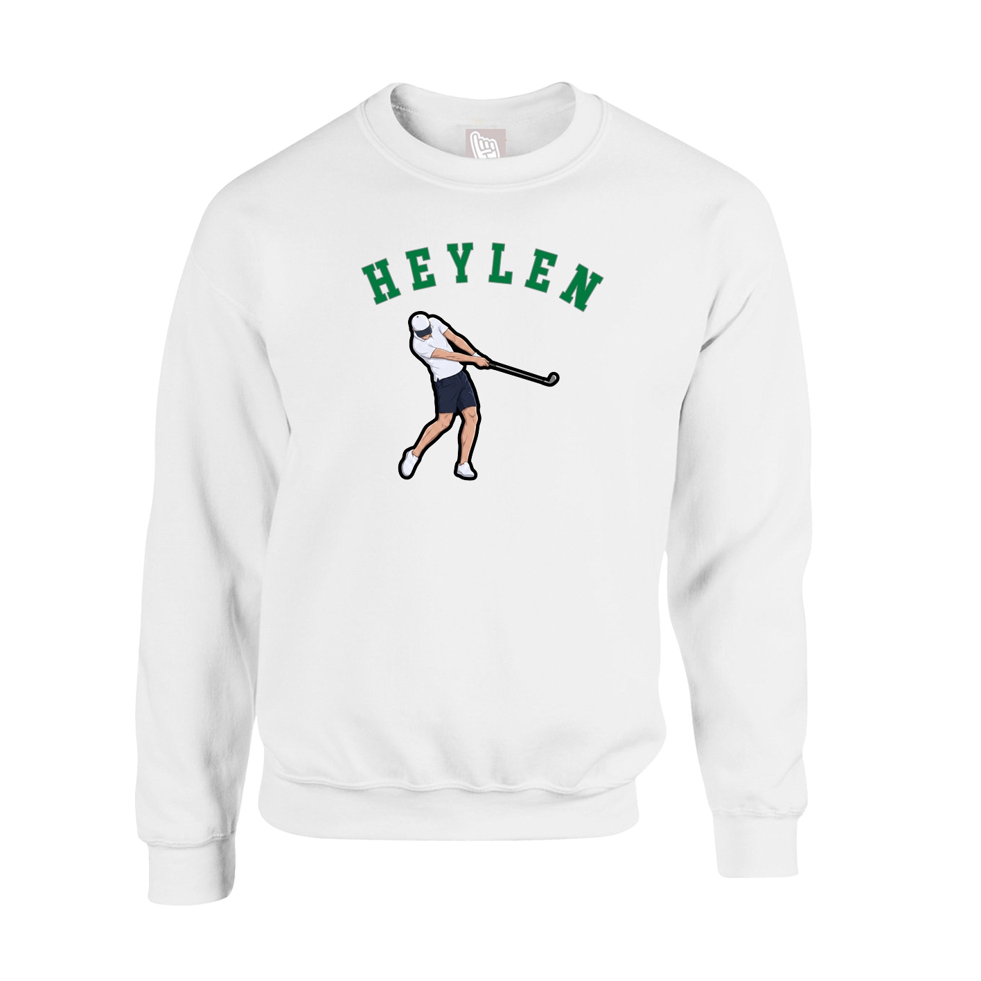 Fleece Crew — Shirsey Arch in White